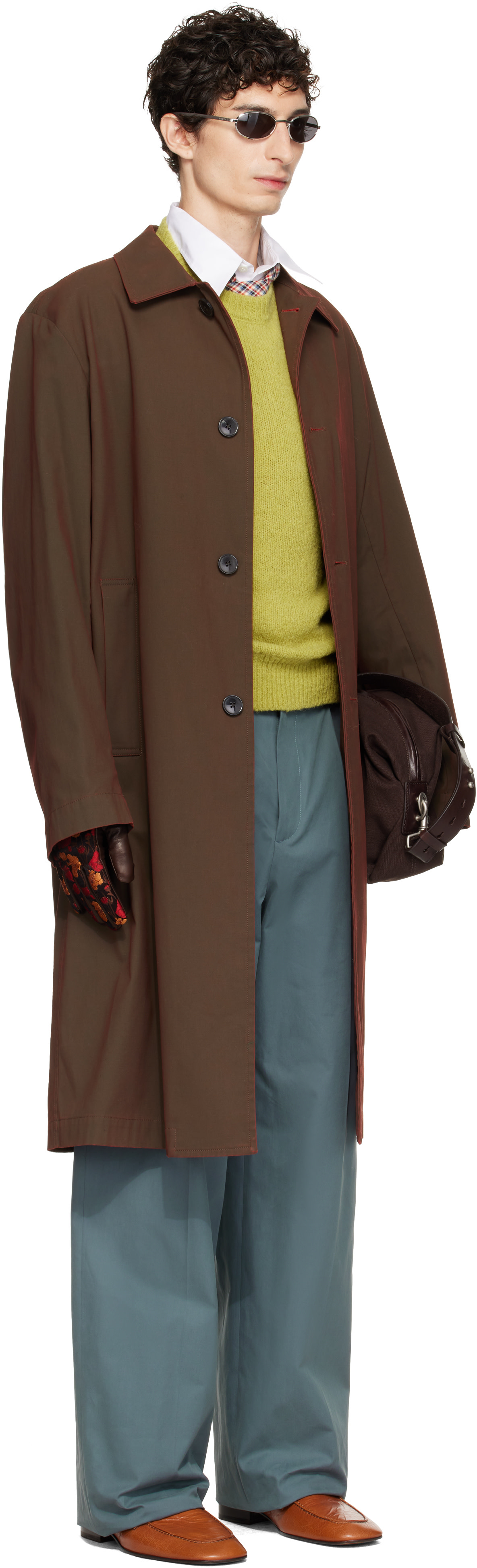 Dries Van Noten - Brown Cotton Coat