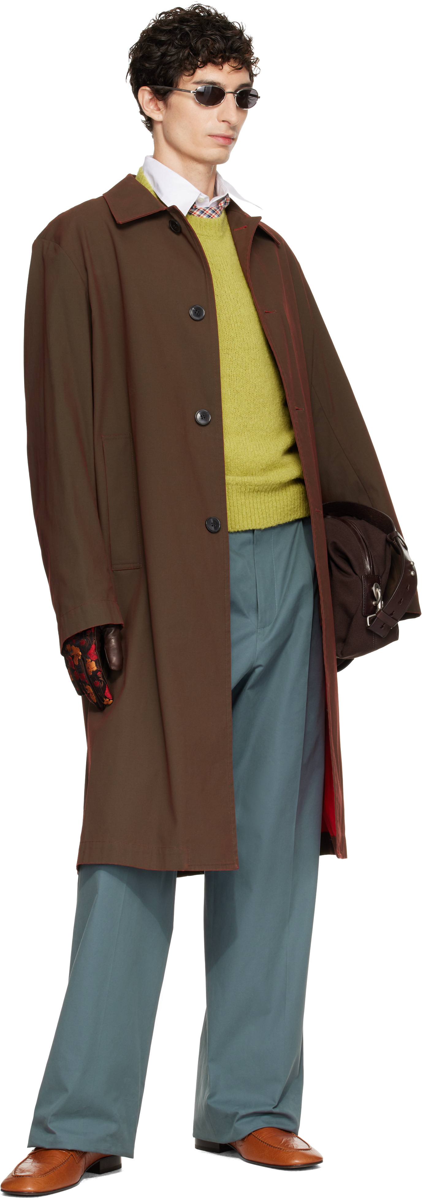 Dries Van Noten - Brown Cotton Coat