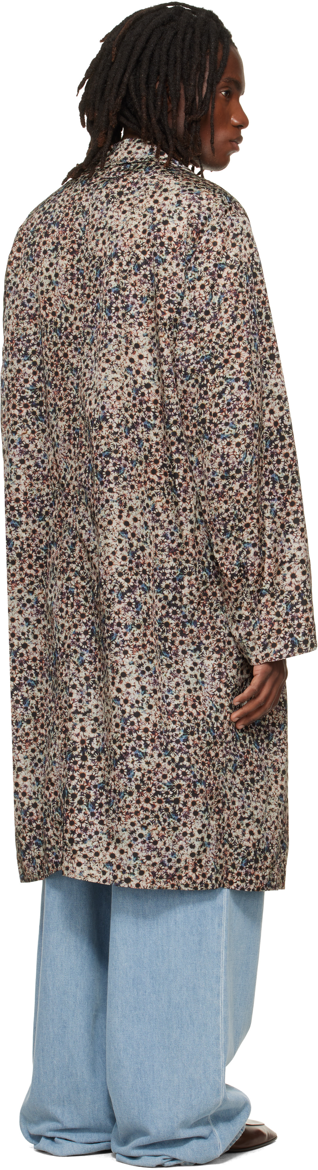 Dries Van Noten - Gray Printed Coat