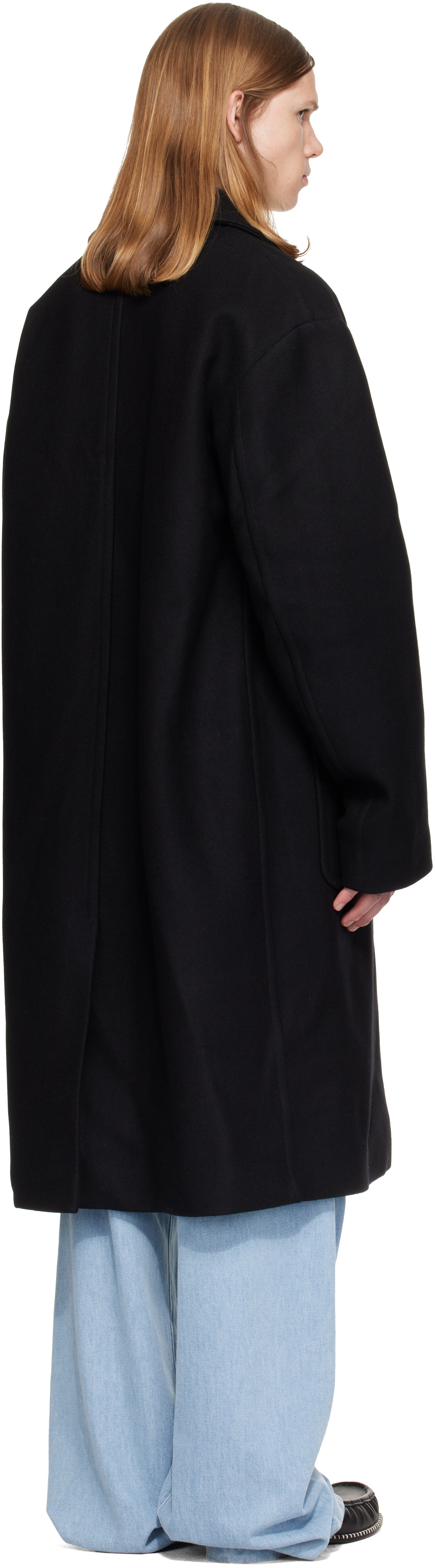 Dries Van Noten - Black Single-Breasted Wool Coat