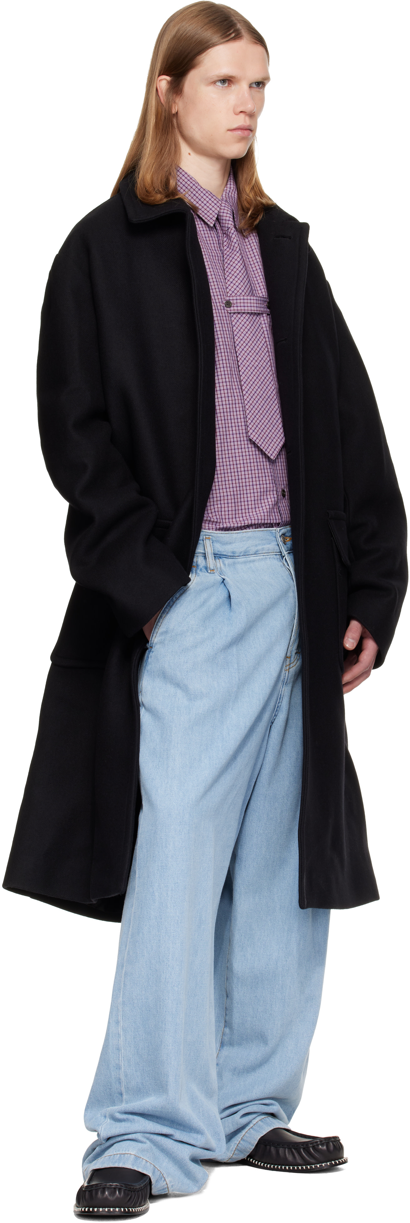 Dries Van Noten - Black Single-Breasted Wool Coat