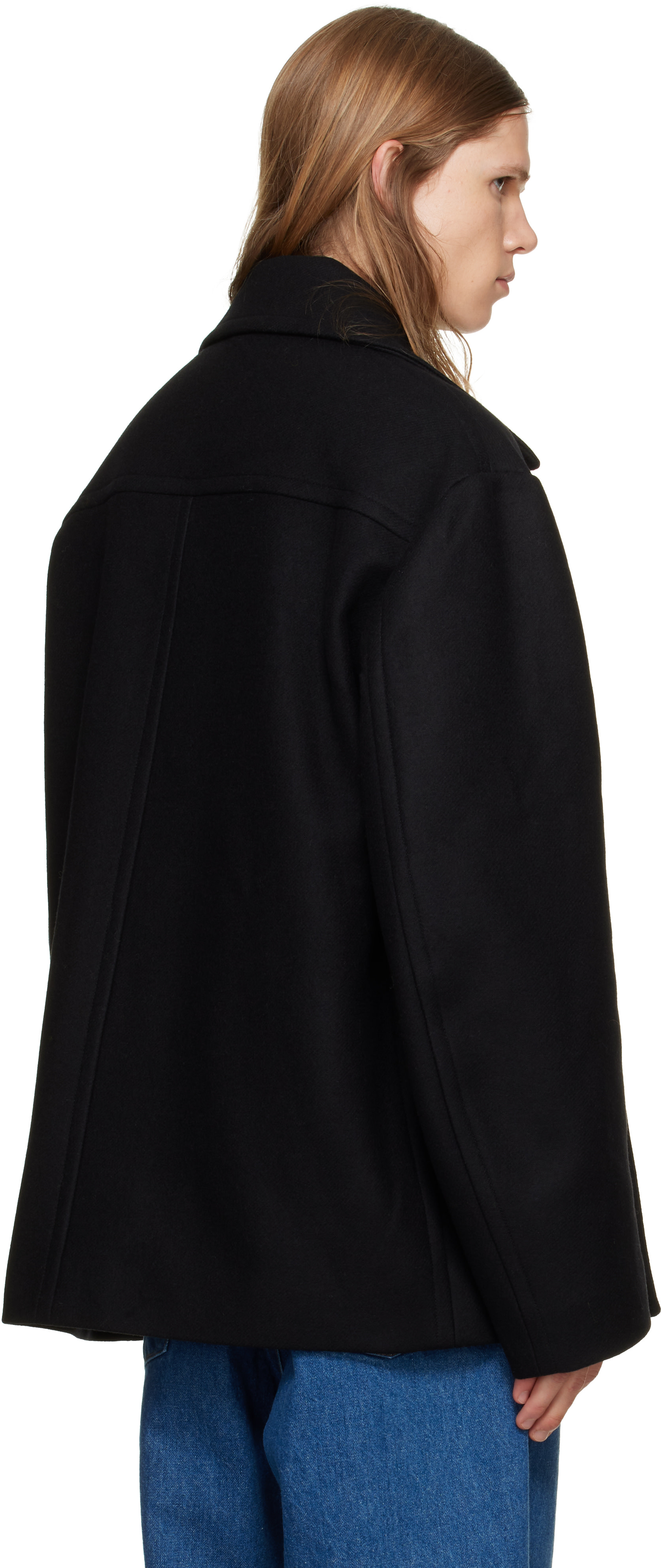 Dries Van Noten - Black Double-Breasted Coat