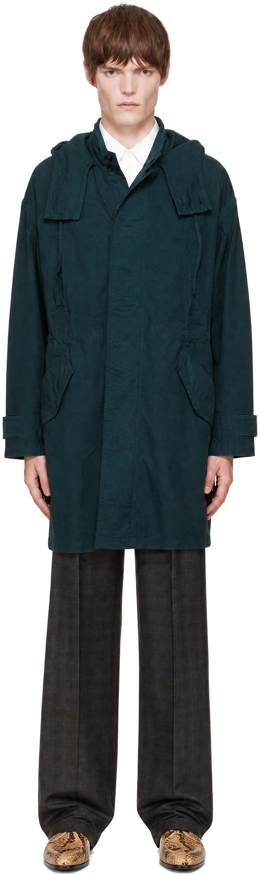 Dries Van Noten - Blue Cotton Coat