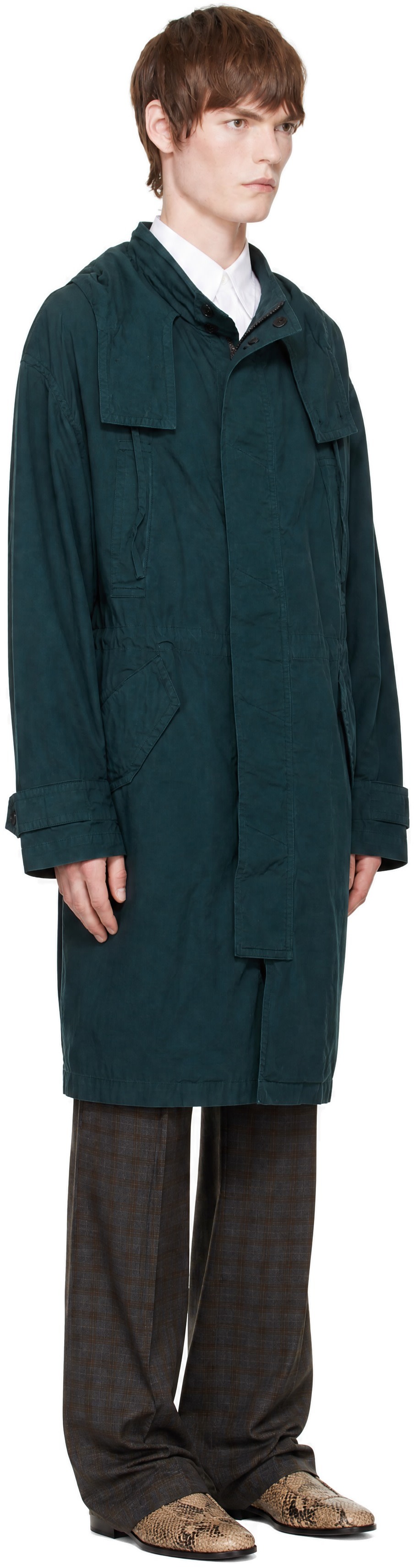 Dries Van Noten - Blue Cotton Coat