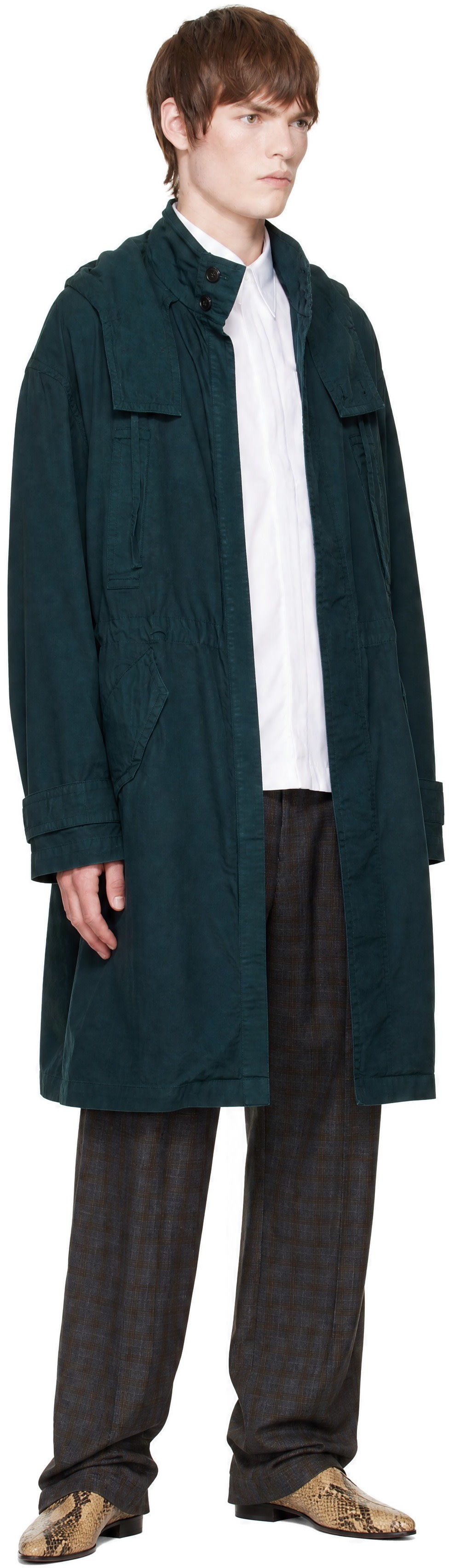 Dries Van Noten - Blue Cotton Coat