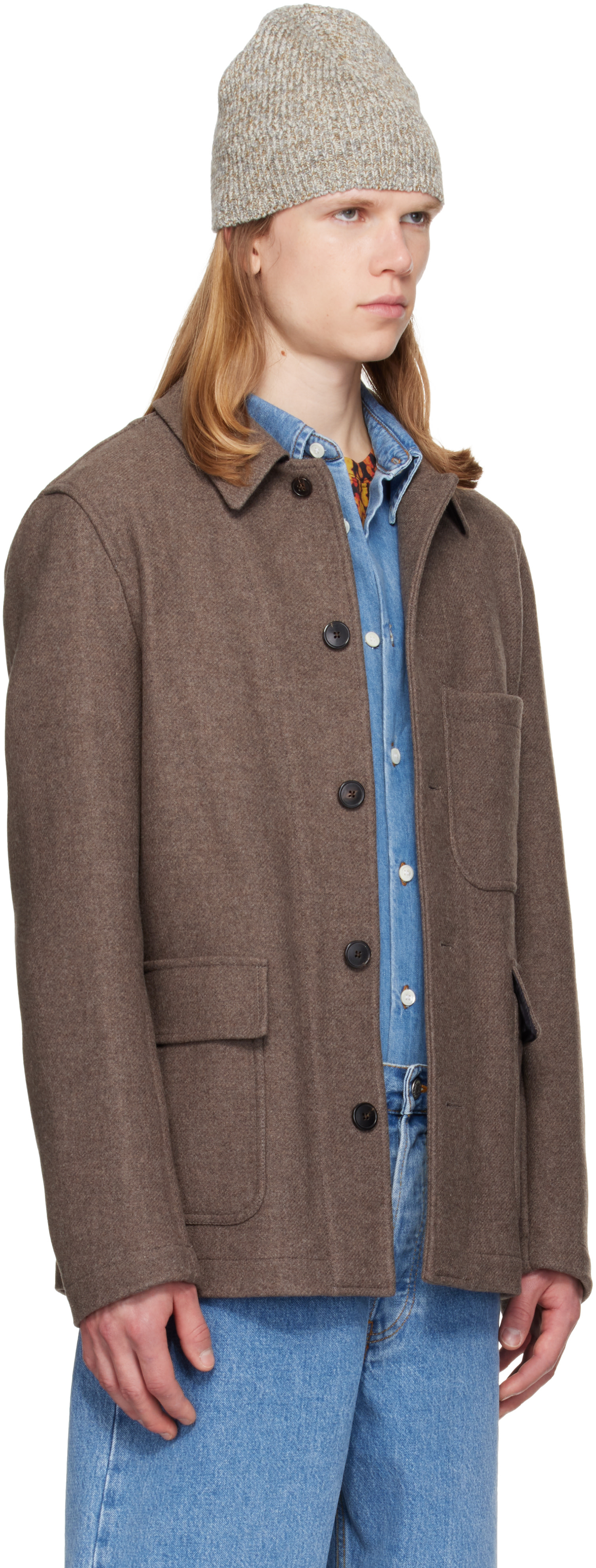 Dries Van Noten - Taupe Wool Melton Jacket