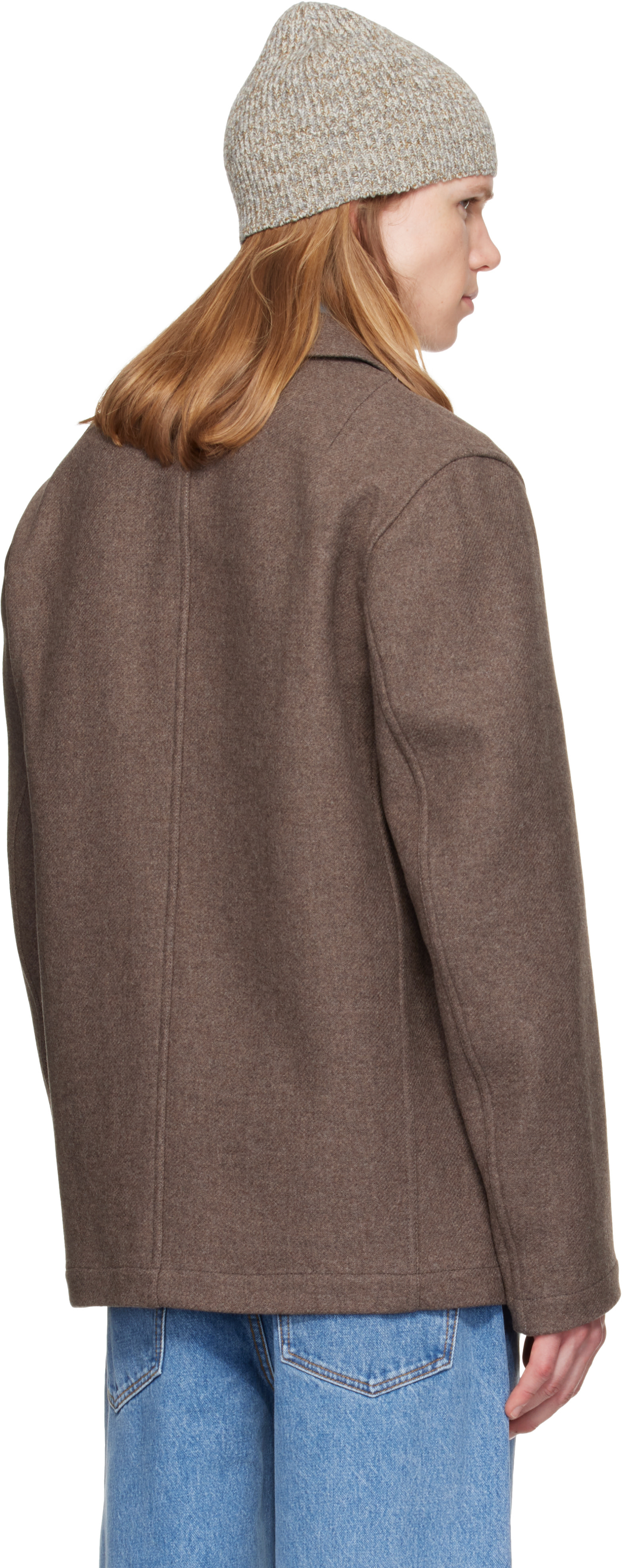 Dries Van Noten - Taupe Wool Melton Jacket