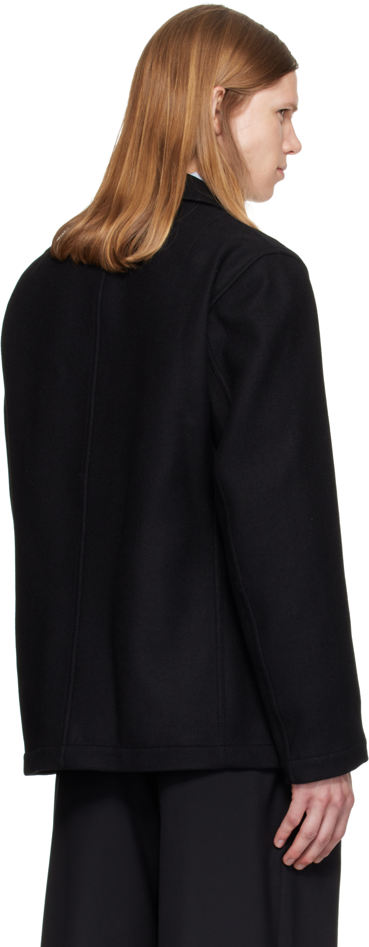 Dries Van Noten - Black Wool Melton Jacket