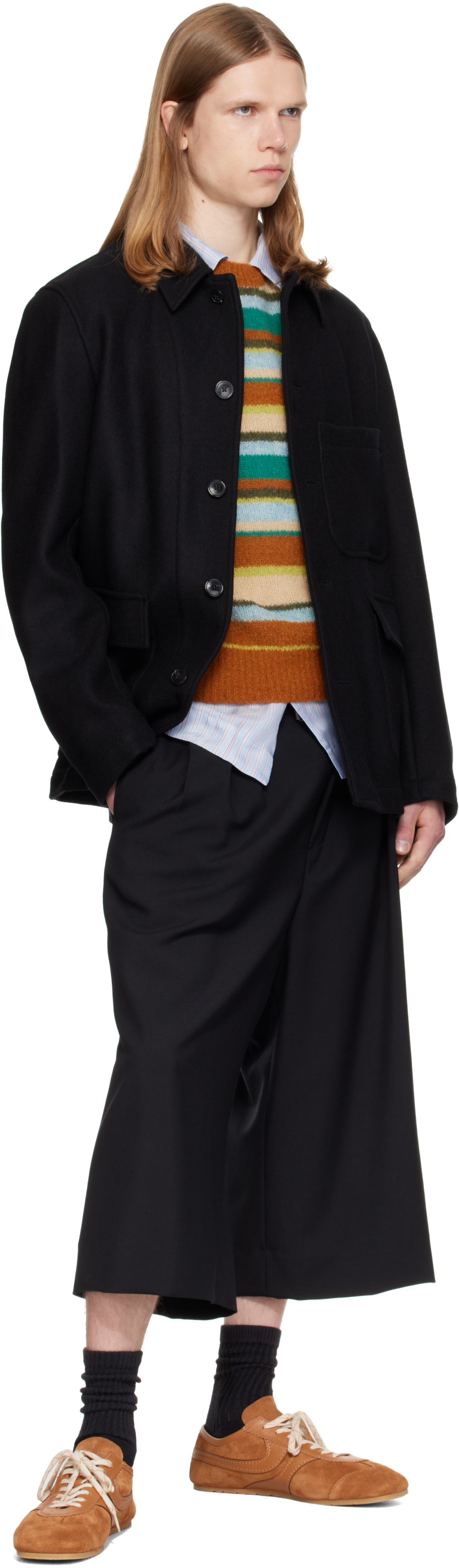 Dries Van Noten - Black Wool Melton Jacket