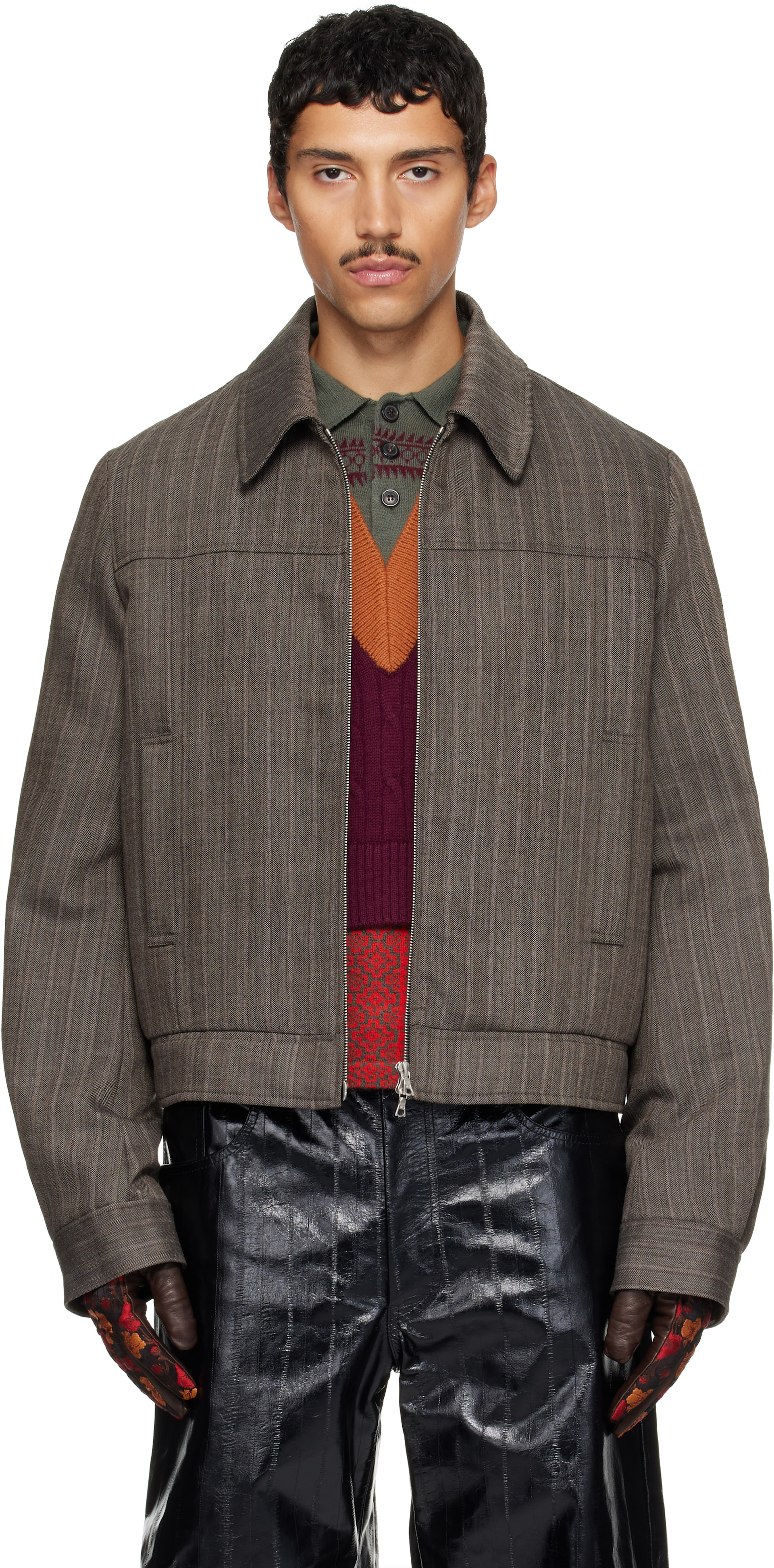 Dries Van Noten - Brown Wool Jacket