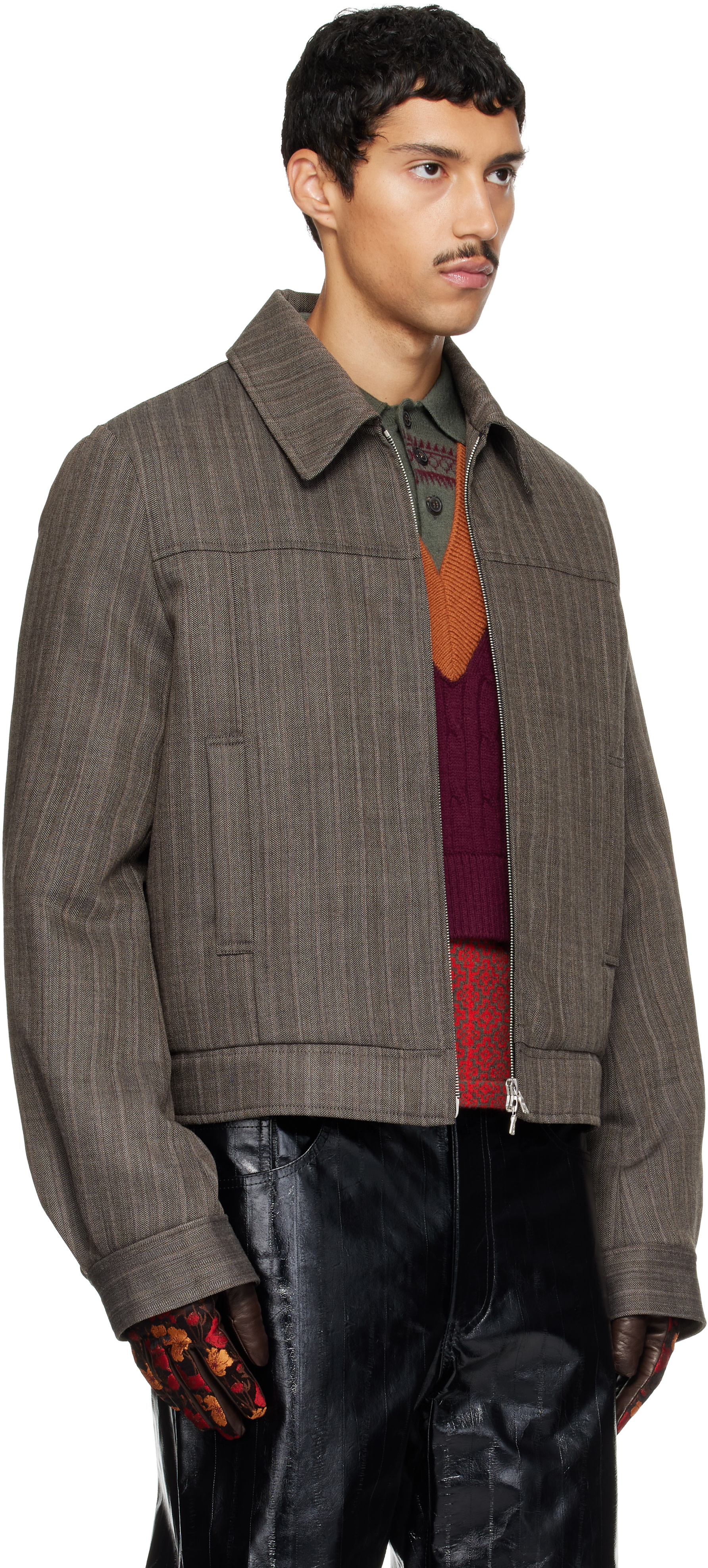 Dries Van Noten - Brown Wool Jacket