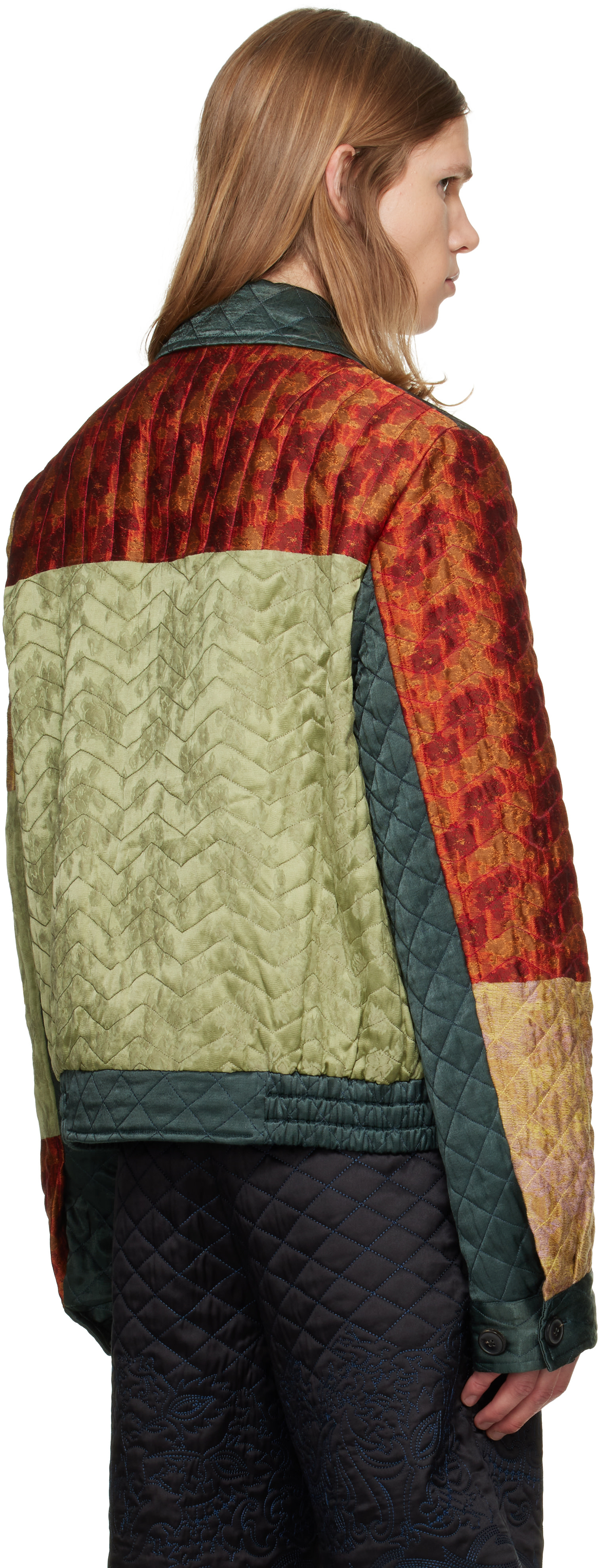 Dries Van Noten - Multicolor Paneled Silk Jacket