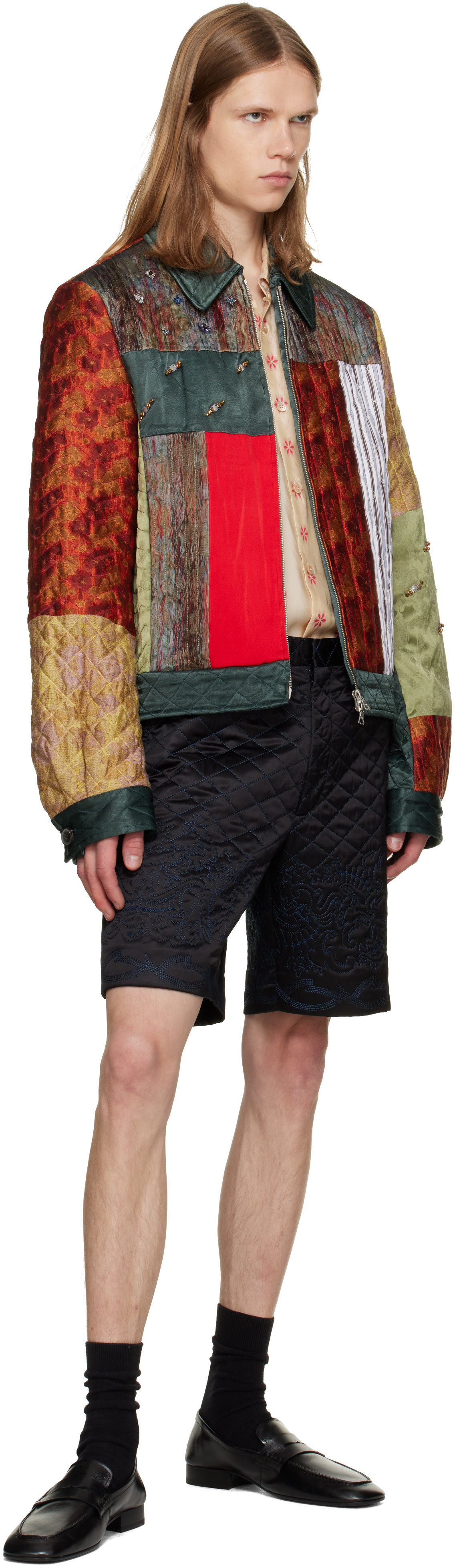 Dries Van Noten - Multicolor Paneled Silk Jacket