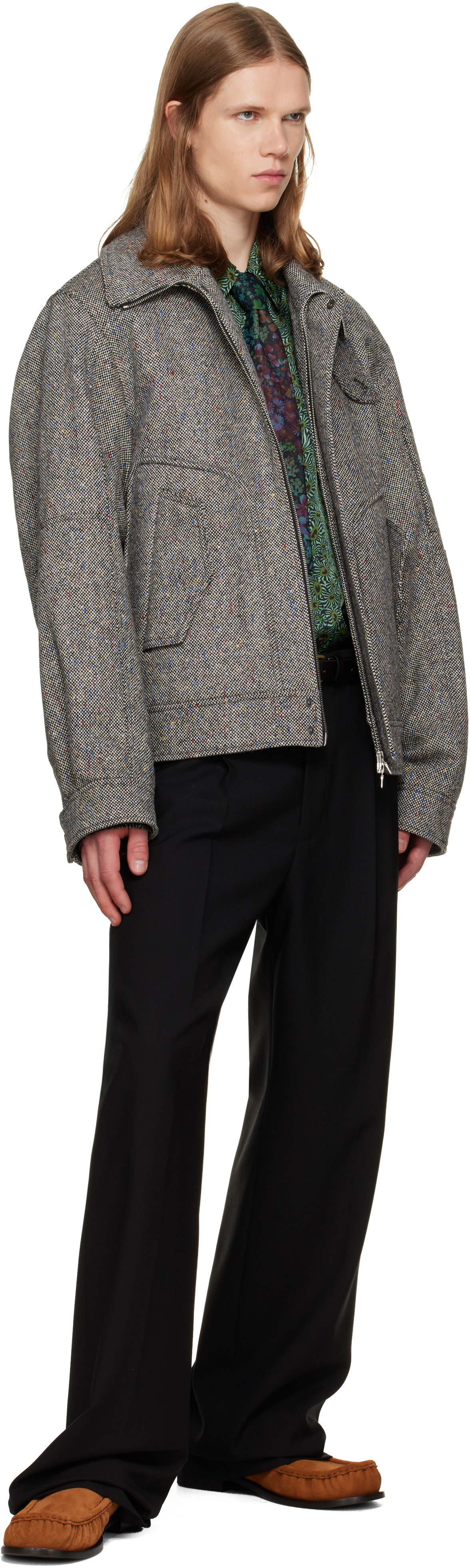 Dries Van Noten - Gray Wool Jacket