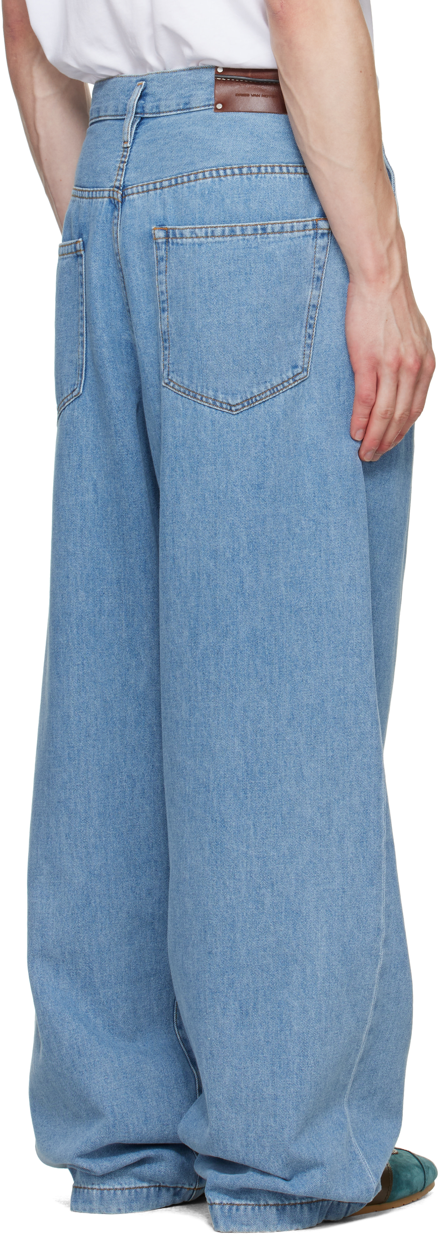 Dries Van Noten - Jean bleu à plis