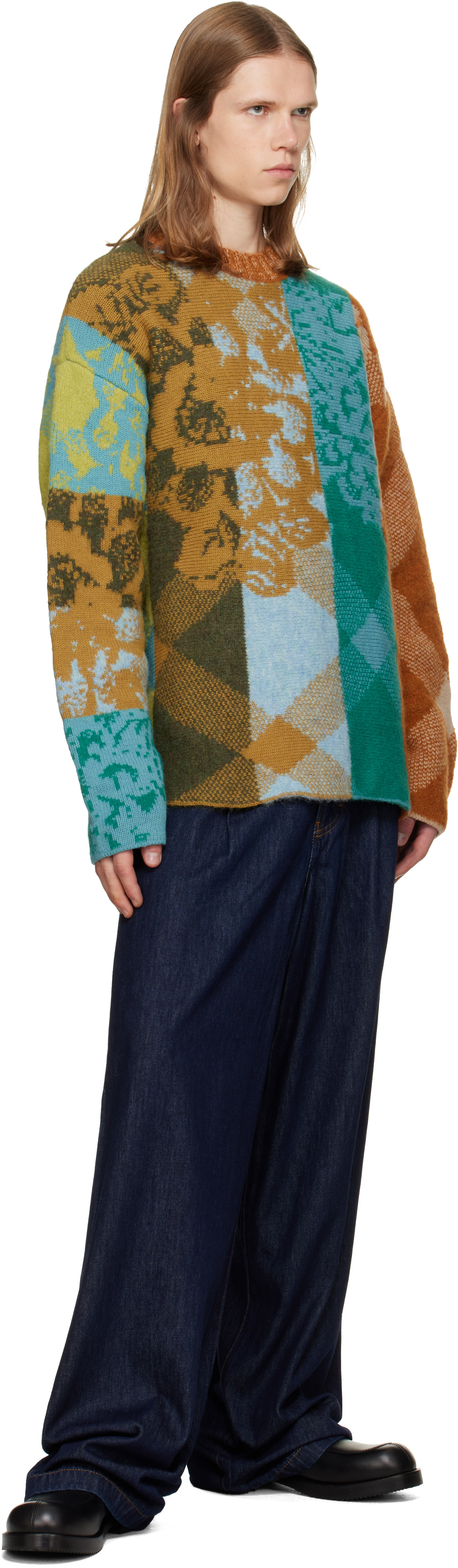 Dries Van Noten - Navy Pleated Jeans