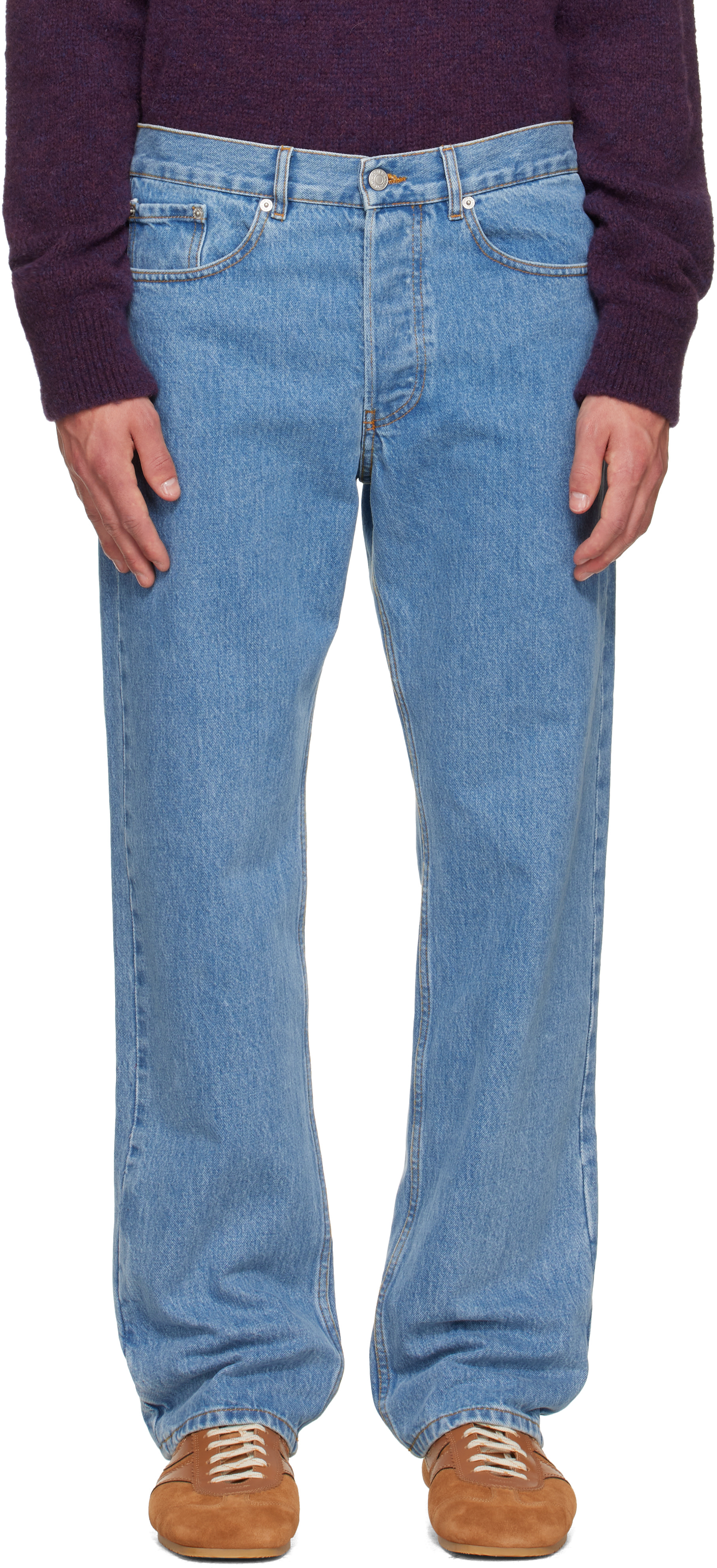 Dries Van Noten - Jean droit bleu