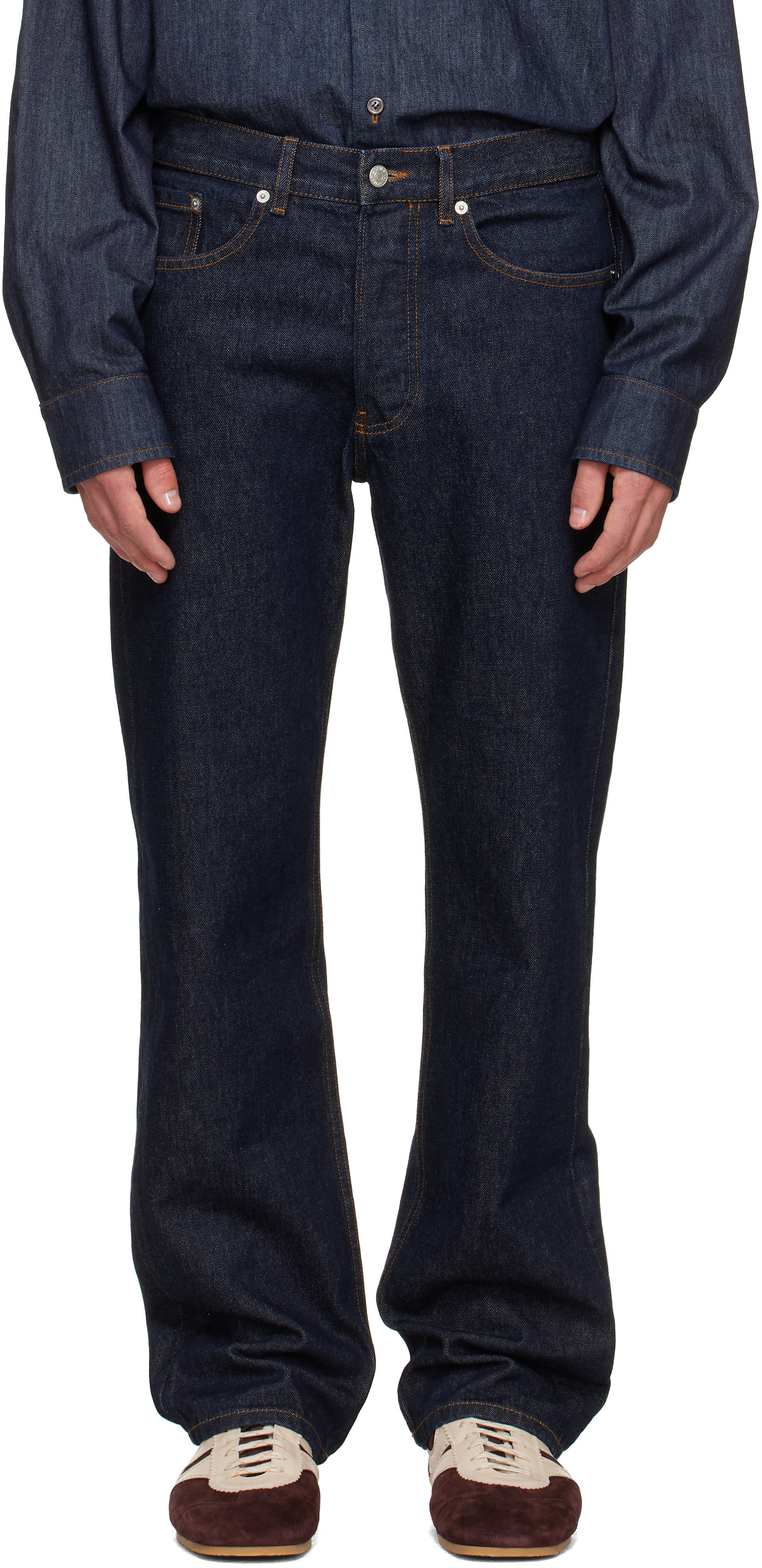 Dries Van Noten - Jean droit bleu