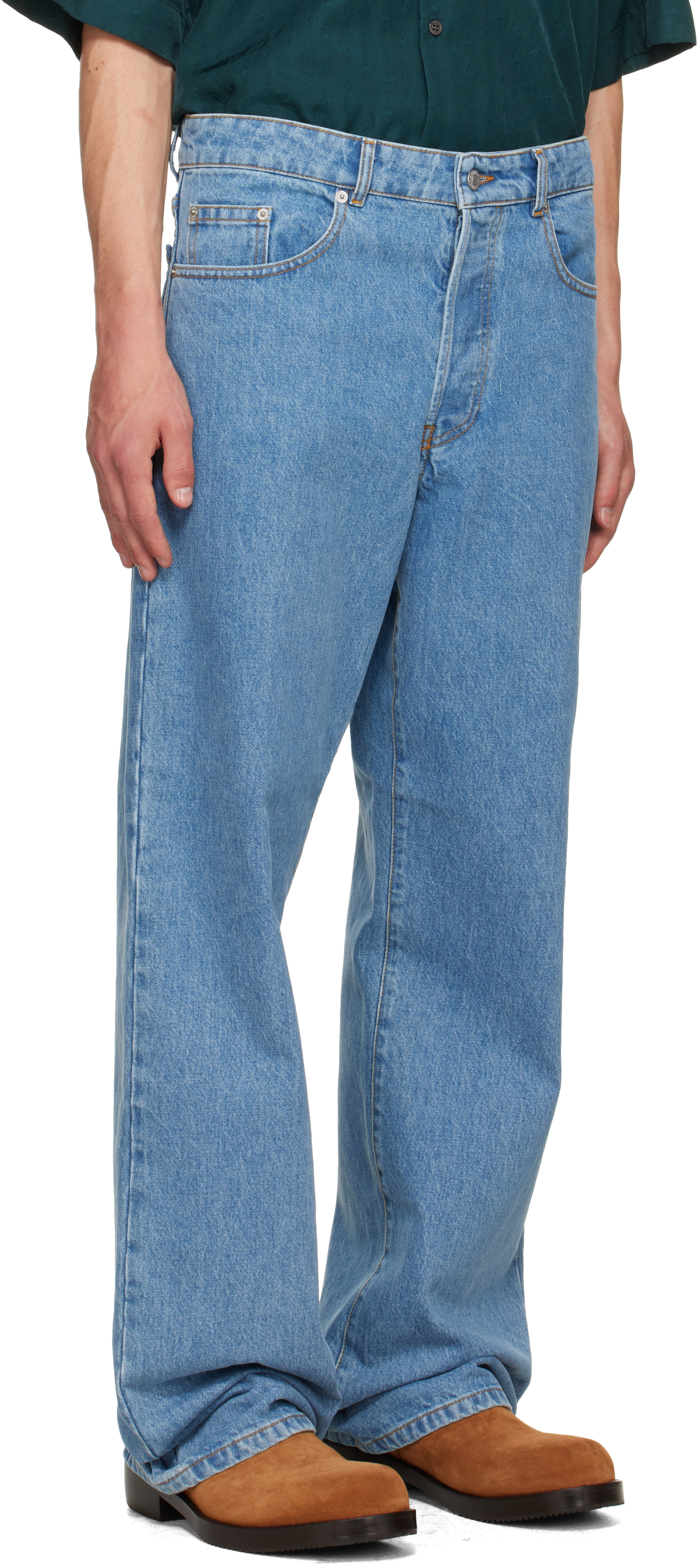 Dries Van Noten: Blue Loose Fit Jeans | SSENSE