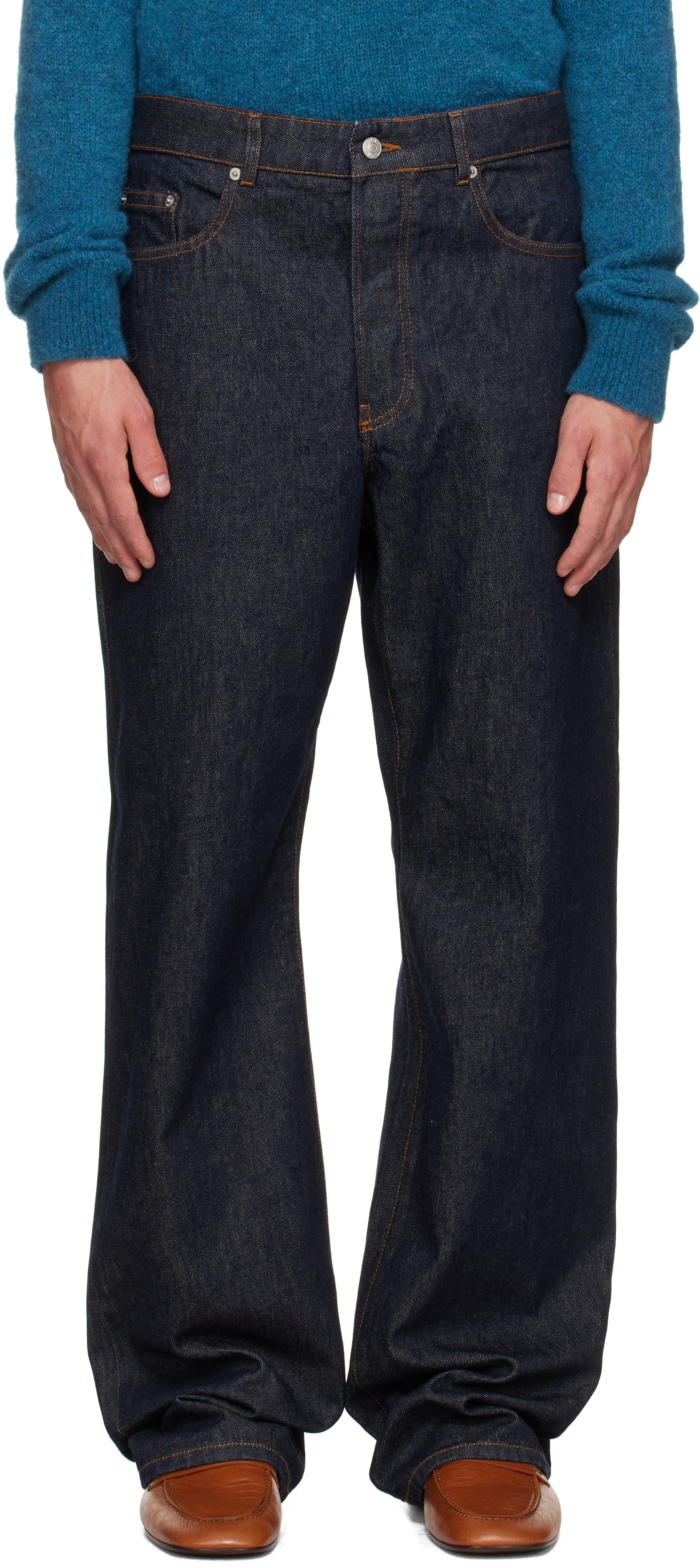 Dries Van Noten - Jean décontracté bleu