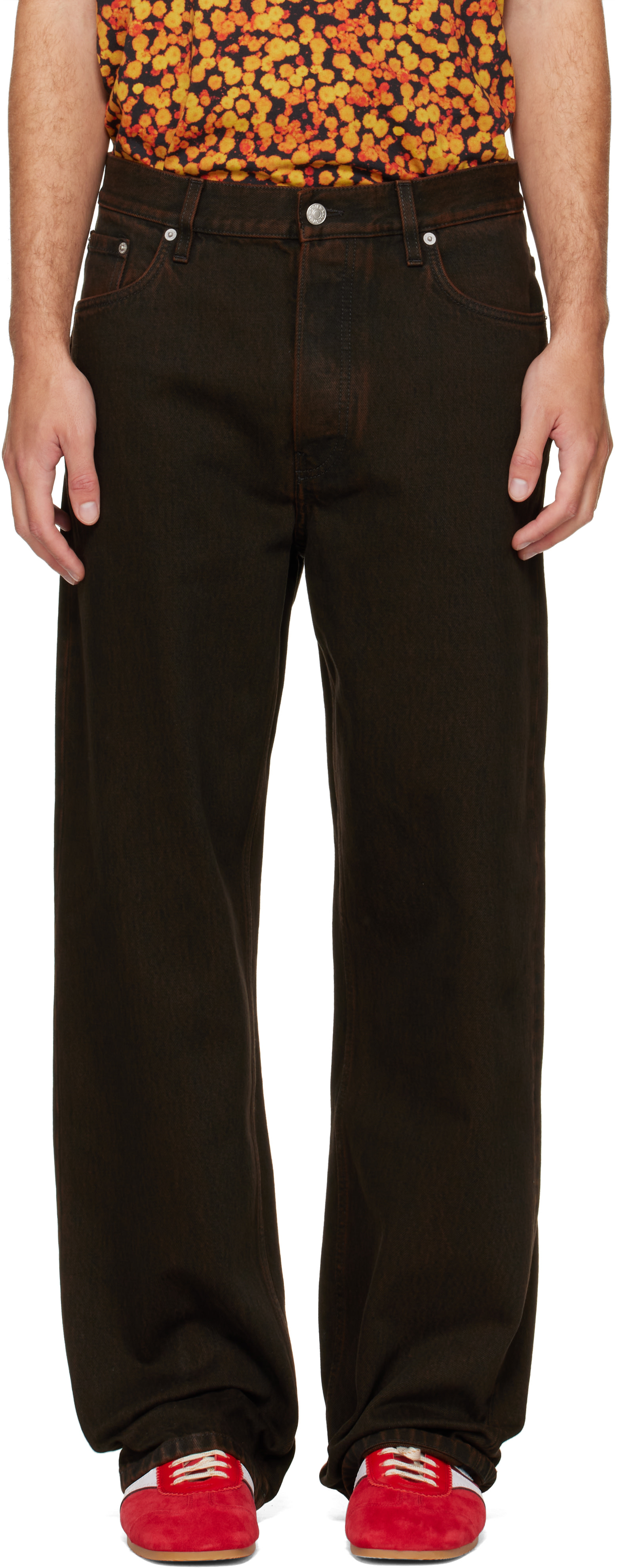 Dries Van Noten: Brown Loose Fit Jeans | SSENSE