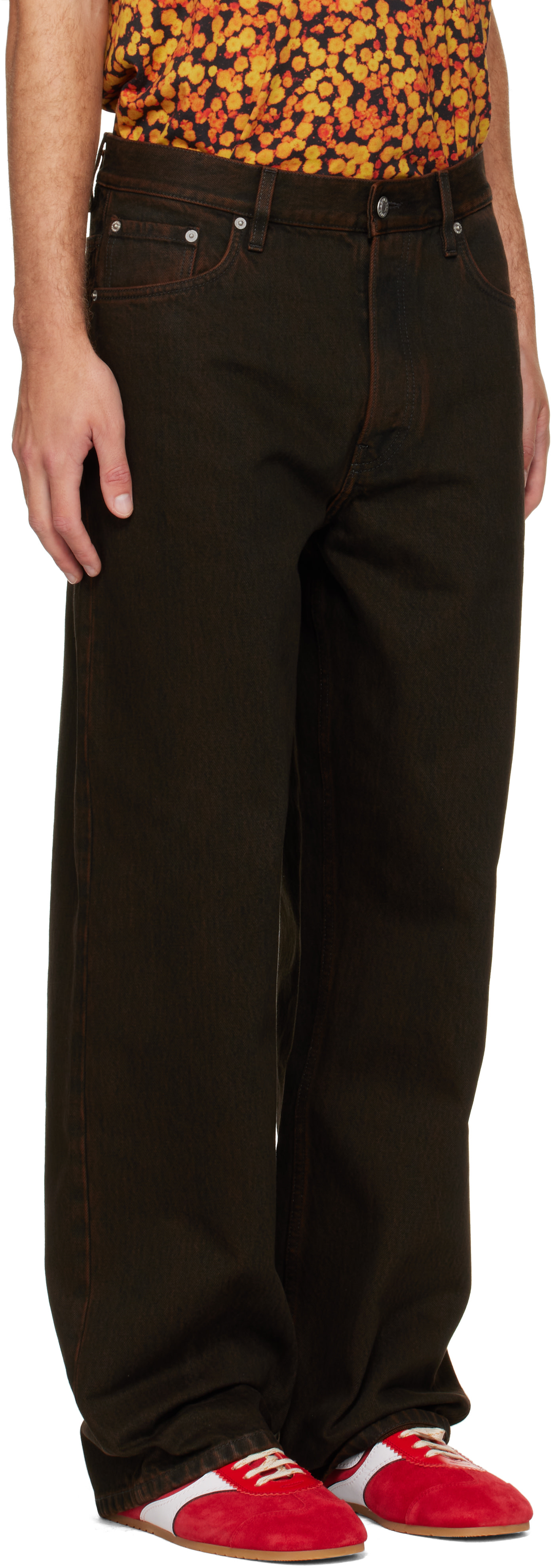 Dries Van Noten - Jean décontracté brun