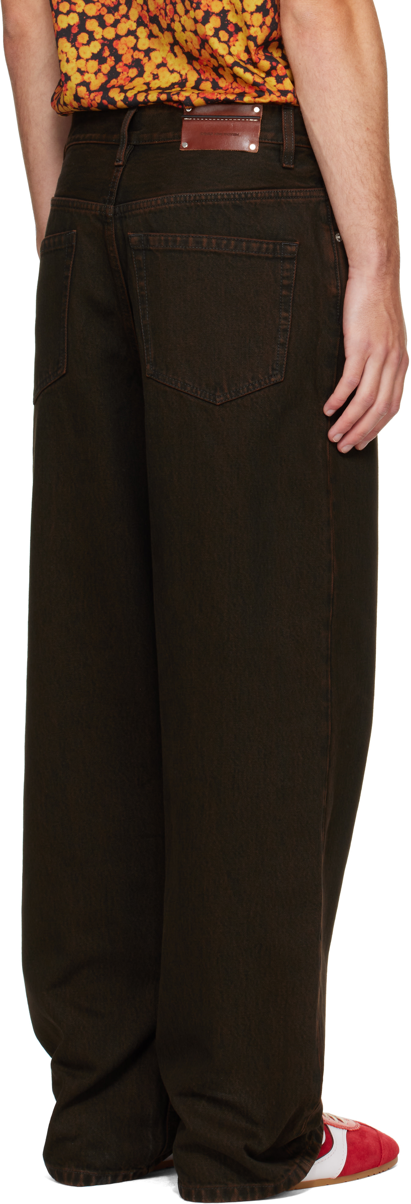 Dries Van Noten - Jean décontracté brun