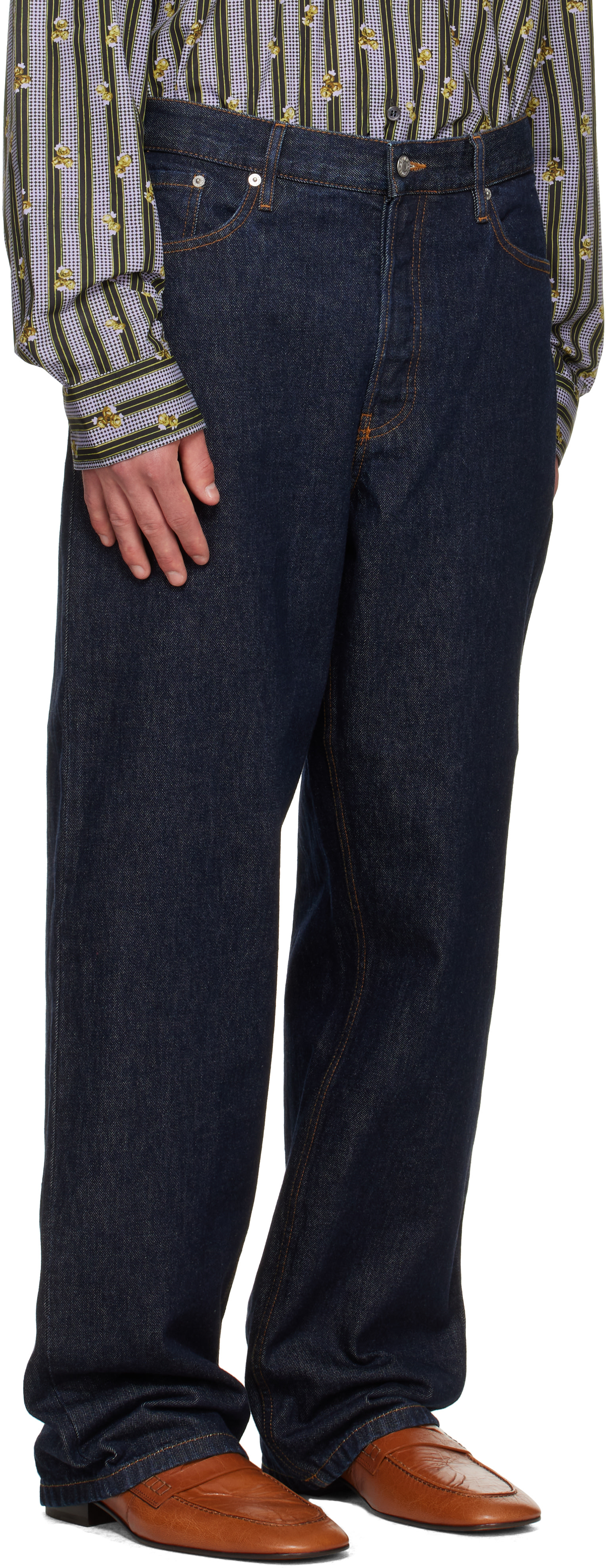 Dries Van Noten: Blue Loose Fit Jeans | SSENSE
