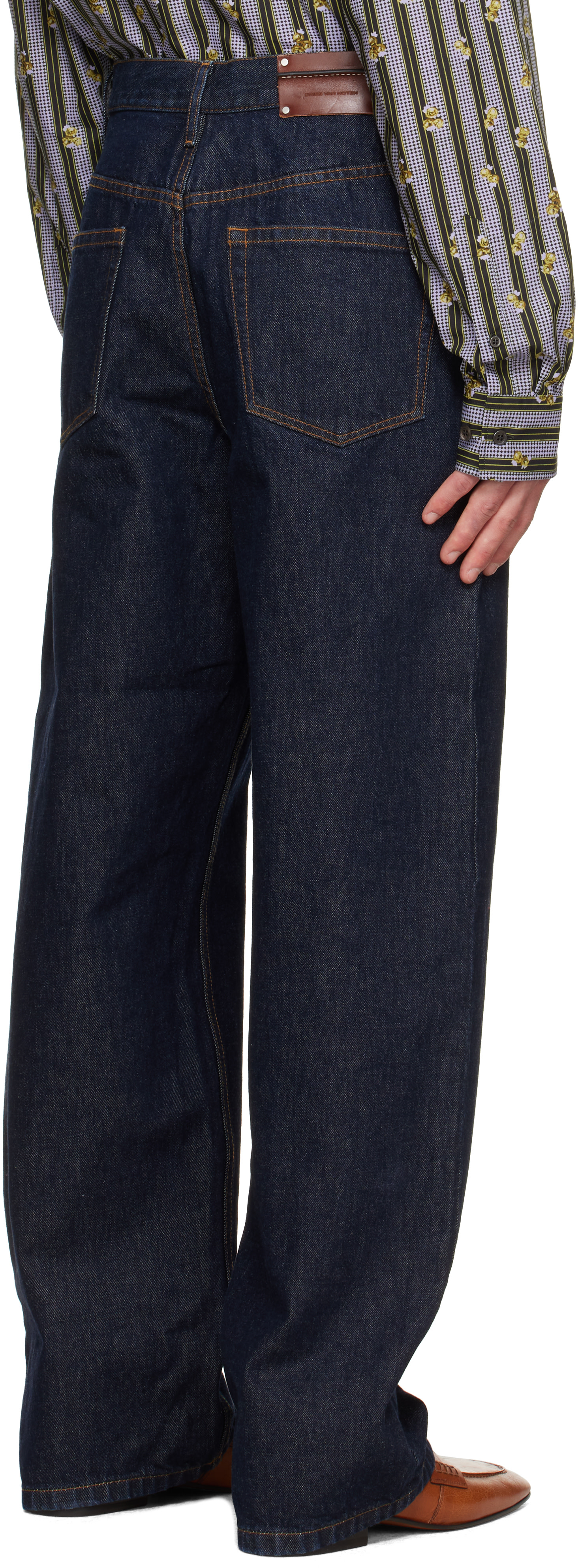 デニム/ジーンズ Dries Van Noten ss16 Dries Van Noten: ブルー ルーズフィット ジーンズ | SSENSE 日本