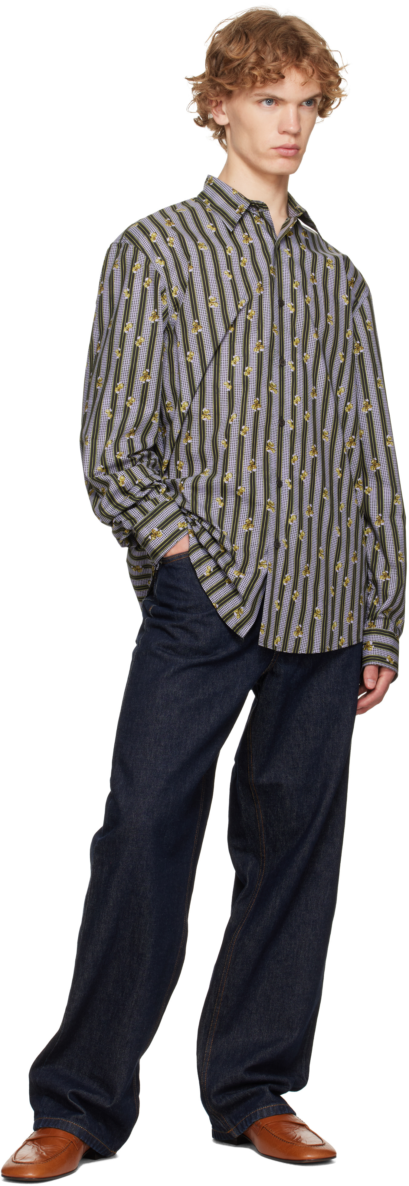 Dries Van Noten: ブルー ルーズフィット ジーンズ | SSENSE 日本
