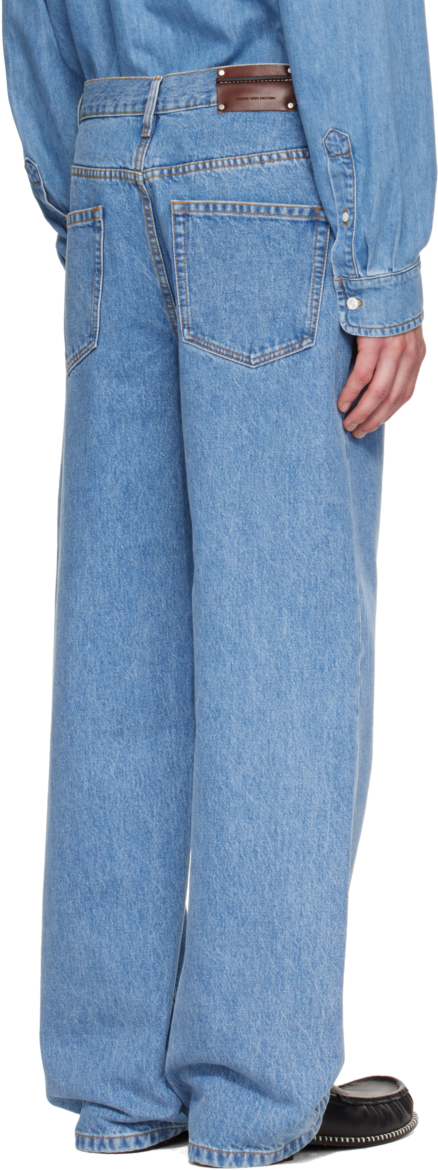 dries van noten バギーデニム Dries Van Noten: Blue Loose Fit Jeans | SSENSE