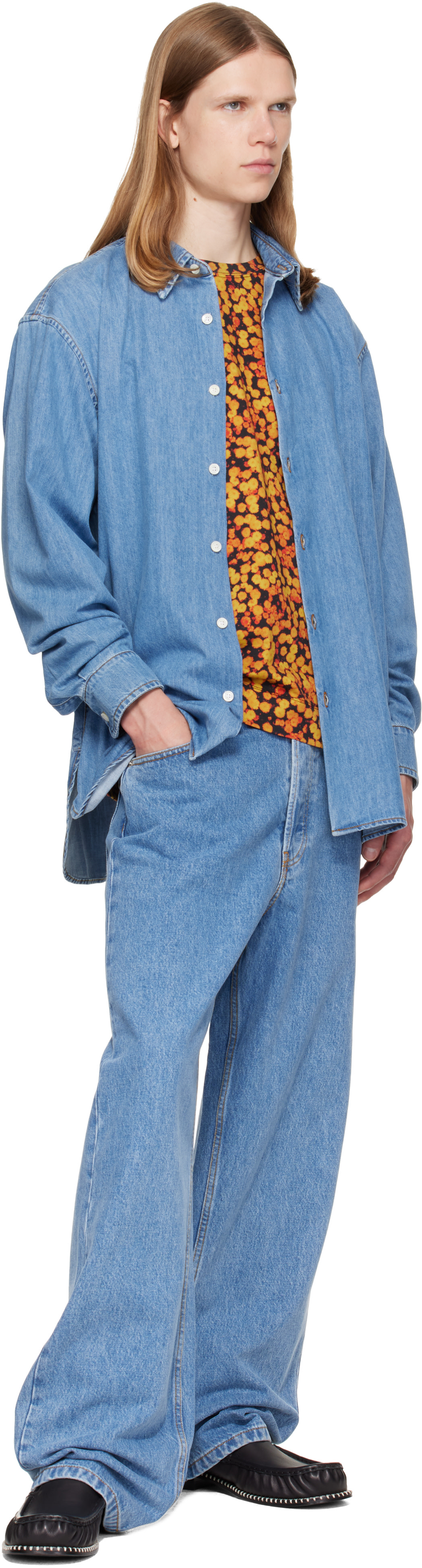 Dries Van Noten - Jean décontracté bleu