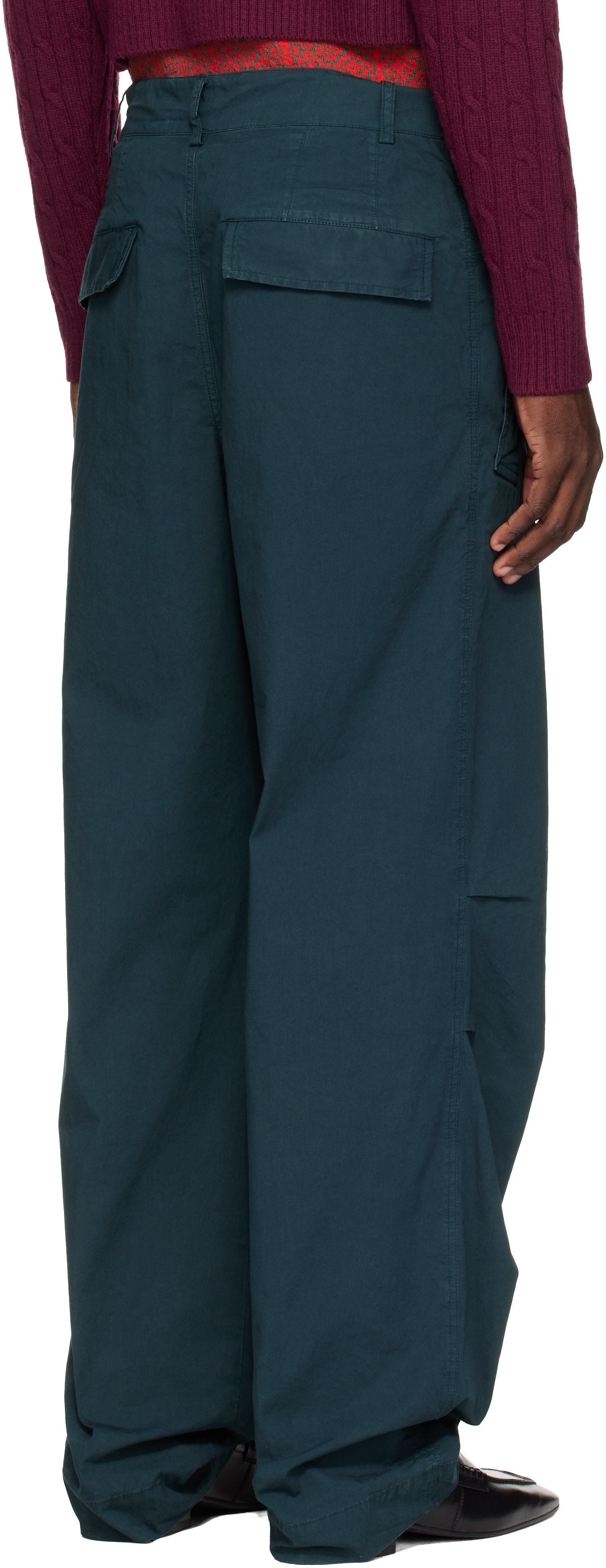 Dries Van Noten - Pantalon vert en coton