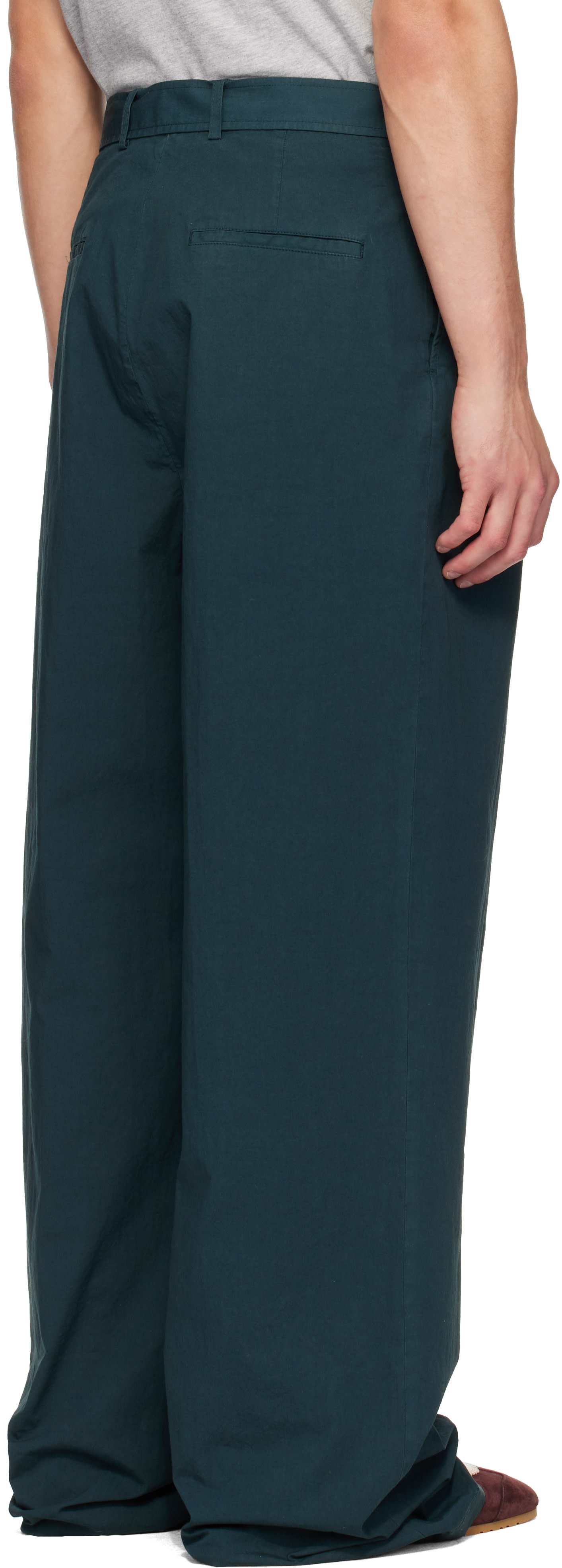 Dries Van Noten - Green Poplin Trousers