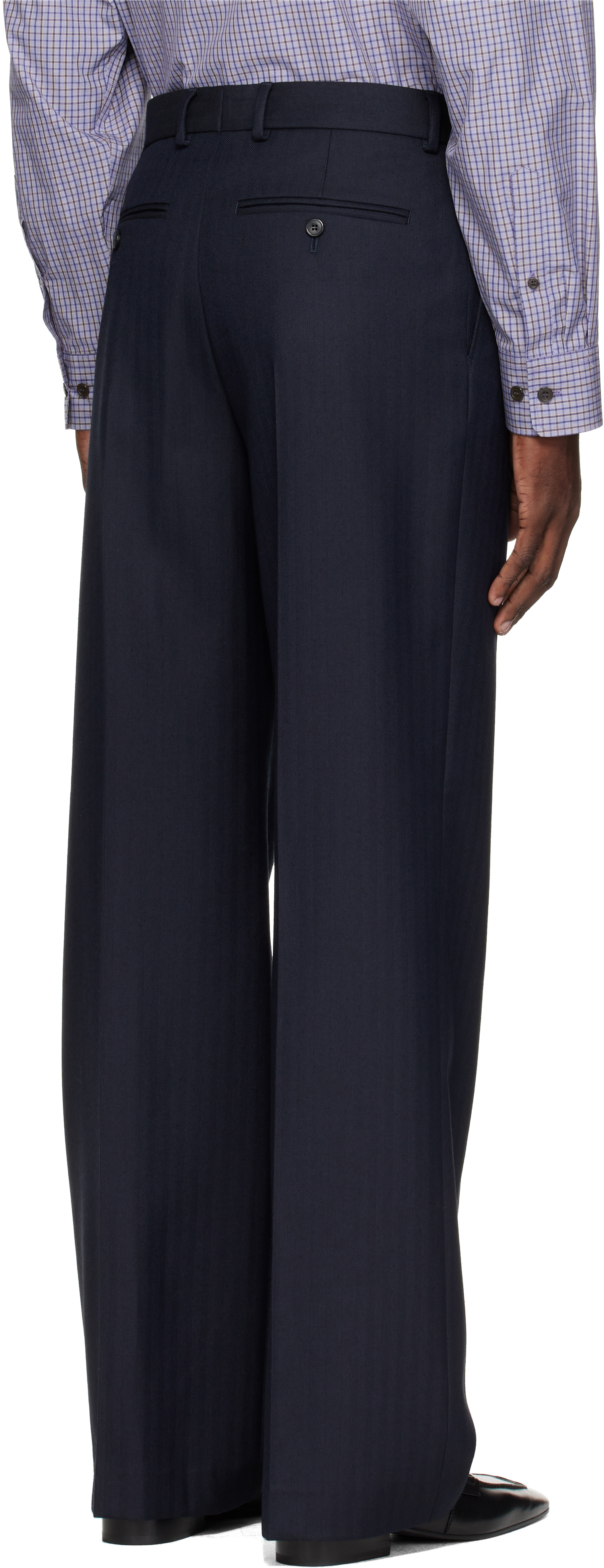 Dries Van Noten - Navy Wool Trousers
