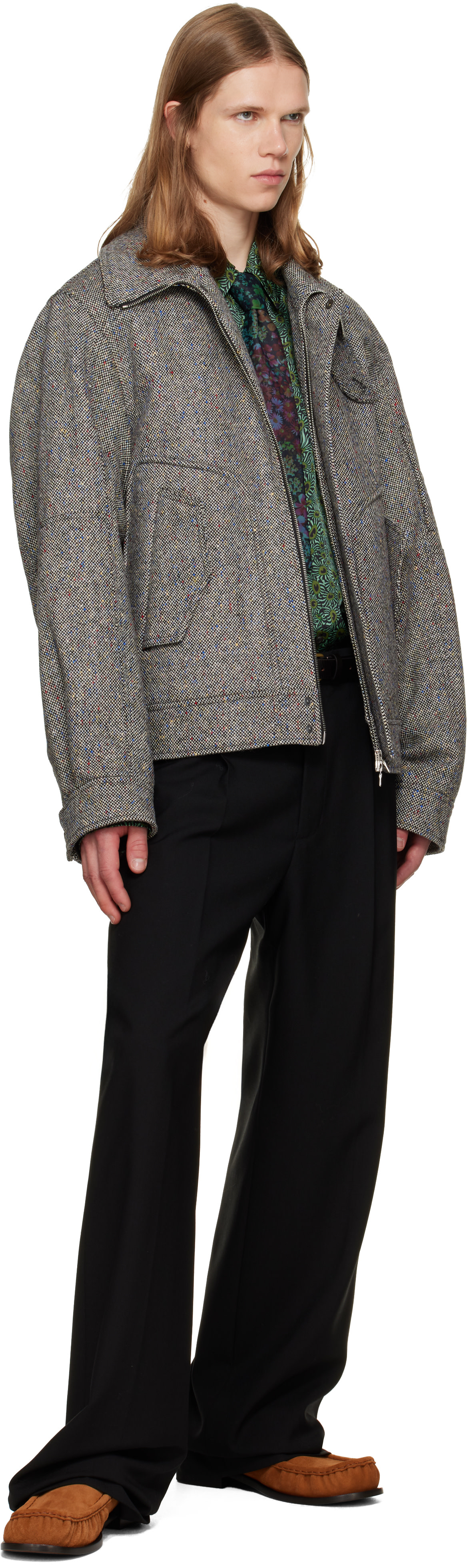 Dries Van Noten - ブラック タックパンツ