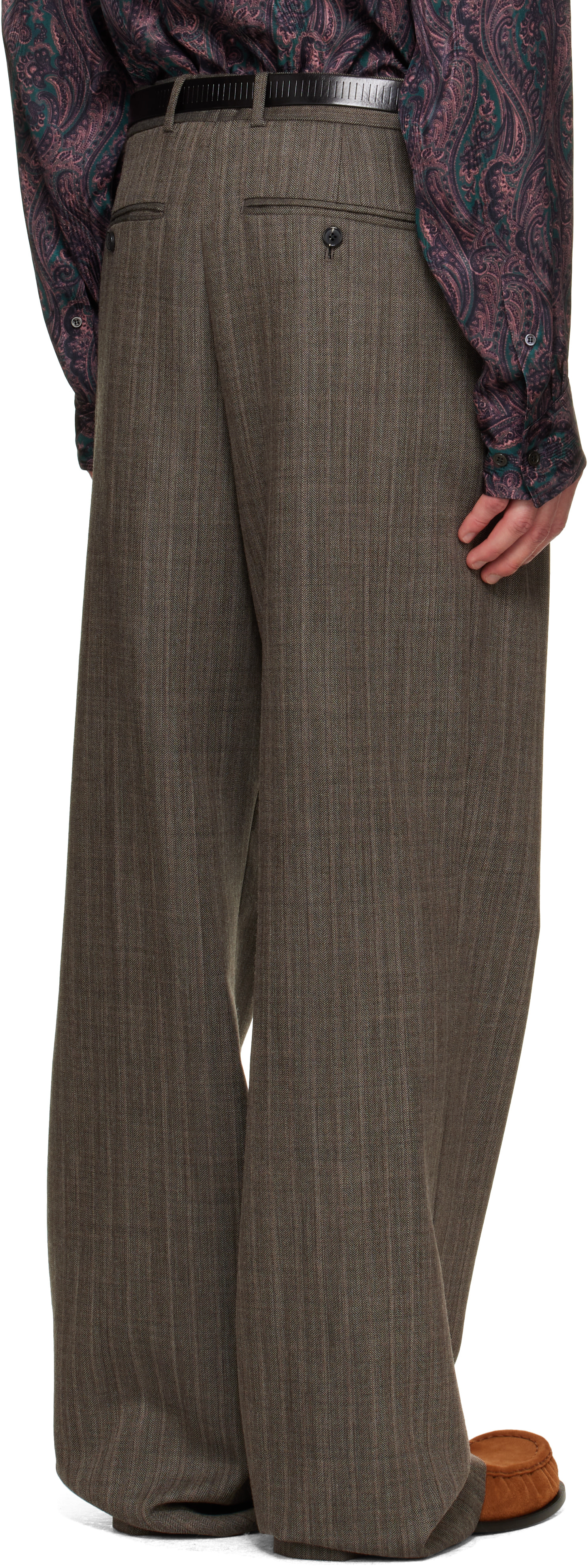 Dries Van Noten - Gray Pleated Trousers