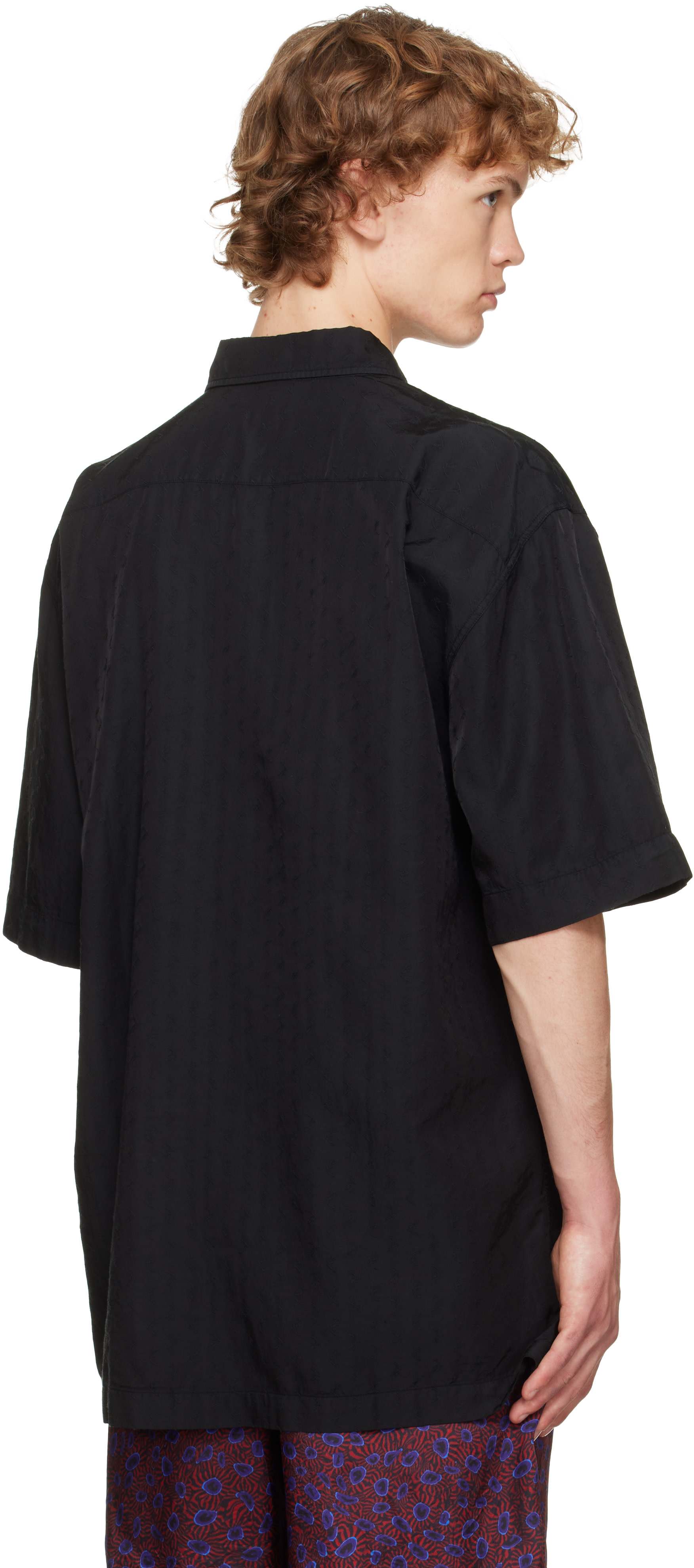Dries Van Noten: Black Floral Shirt | SSENSE