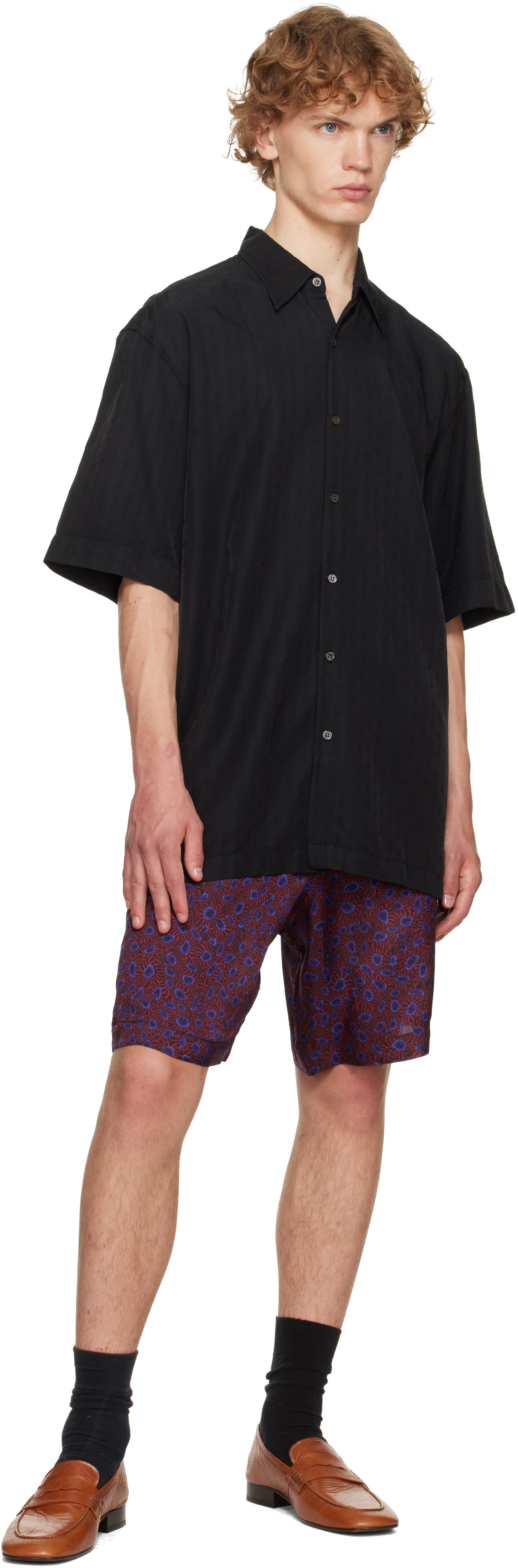 Dries Van Noten: Black Floral Shirt | SSENSE