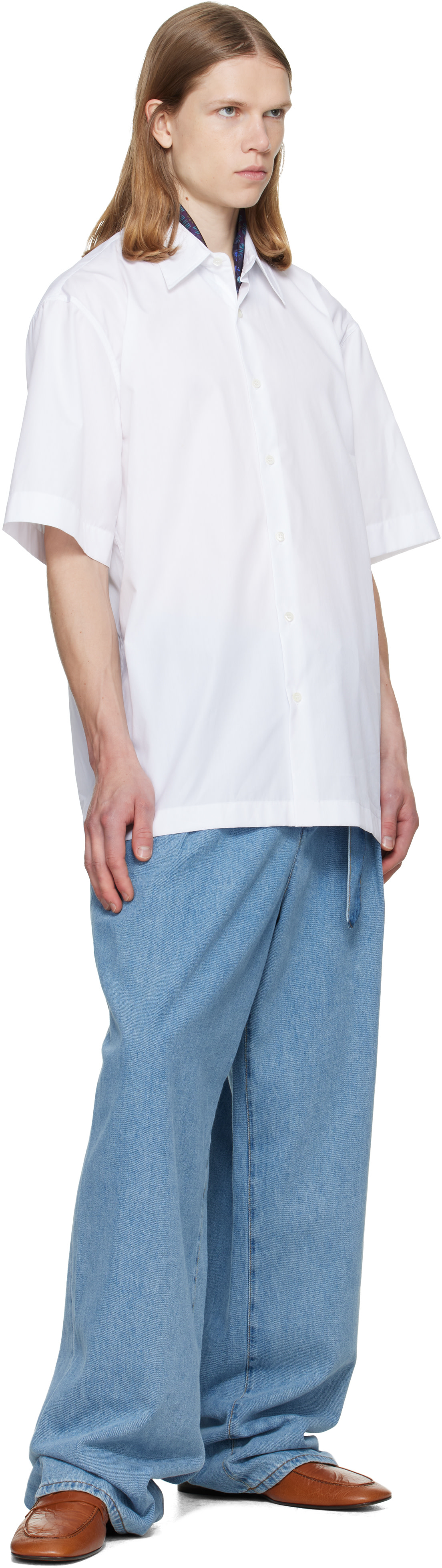 Dries Van Noten: ホワイト コットン 半袖シャツ | SSENSE 日本