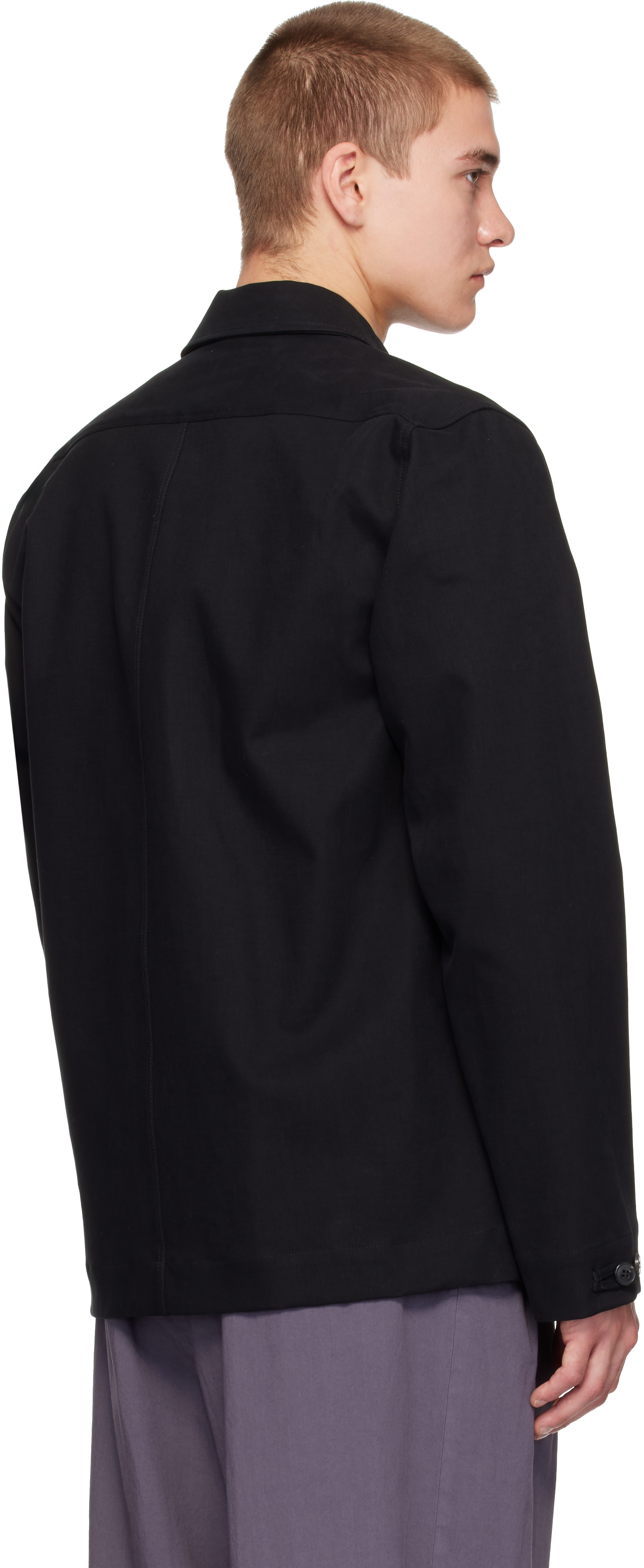 Dries Van Noten - Black Cotton Canvas Overshirt