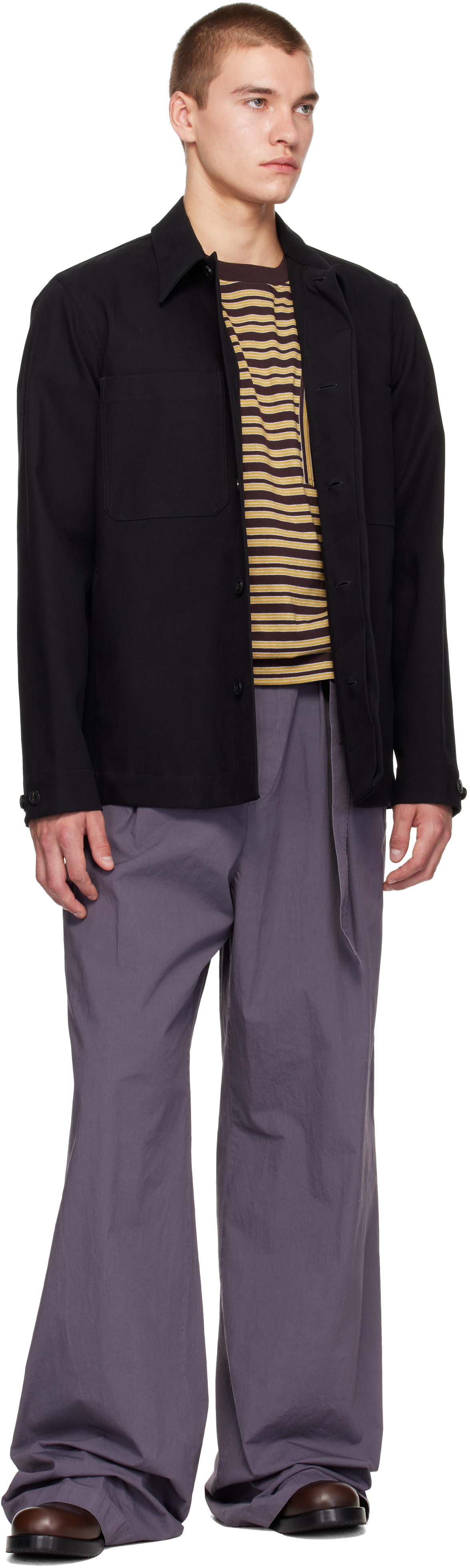 Dries Van Noten - Black Cotton Canvas Overshirt
