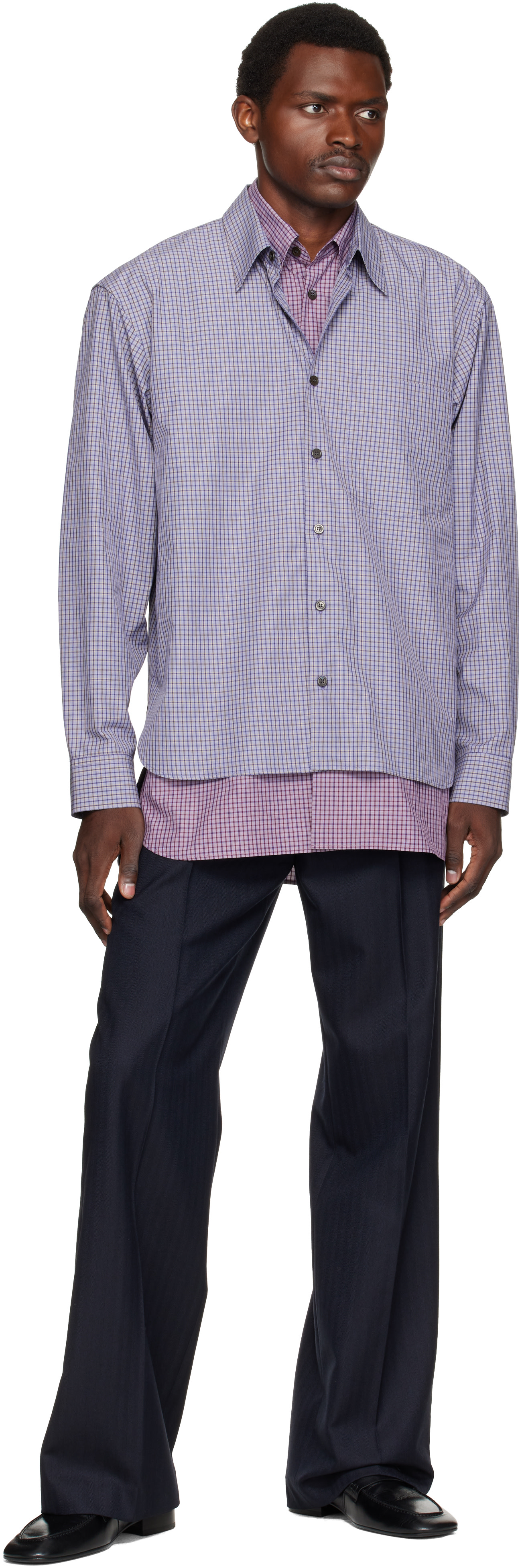 Dries Van Noten - Blue & Pink Layered Shirt