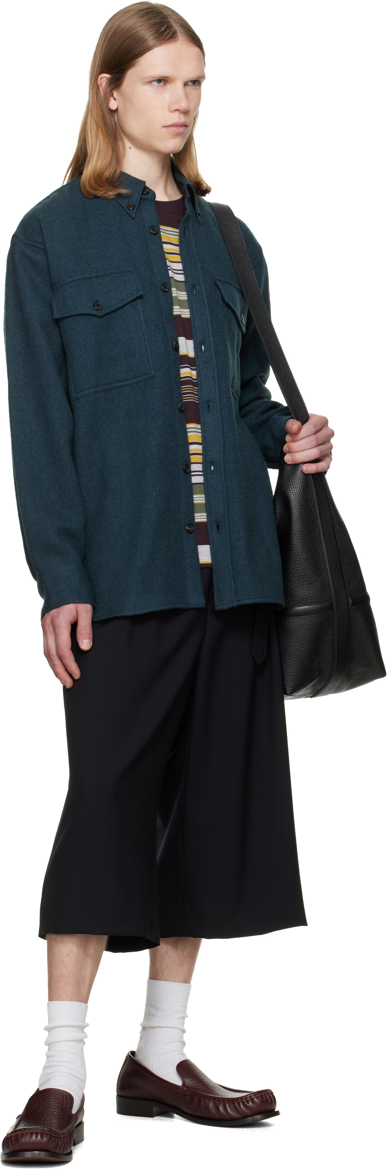 Dries Van Noten - Green Wool Overshirt