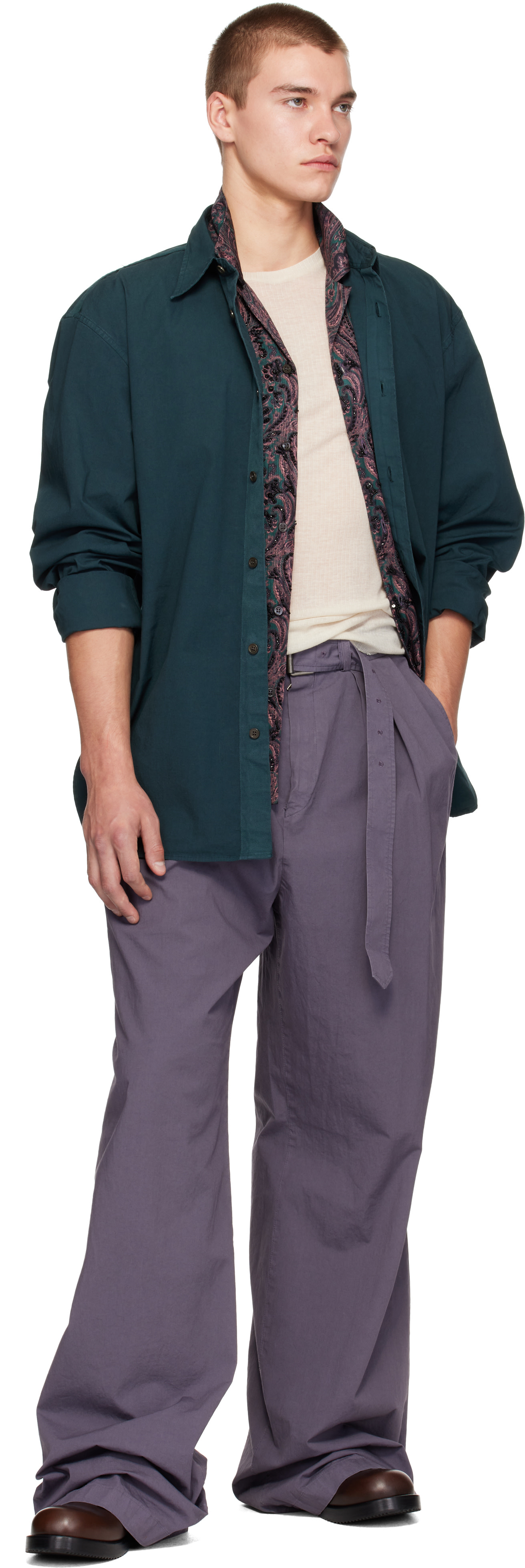 Dries Van Noten - Green Poplin Shirt
