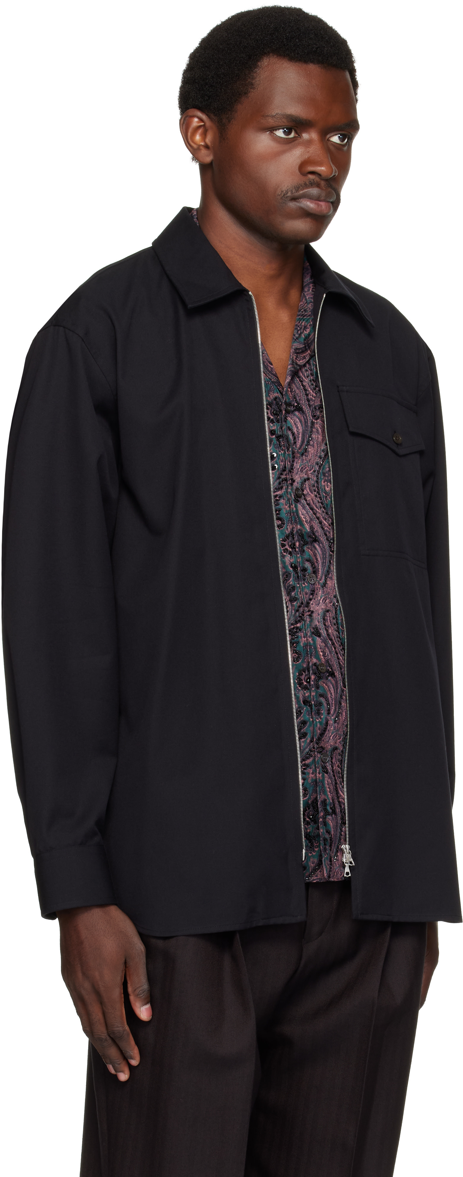Dries Van Noten - Black Zip Shirt