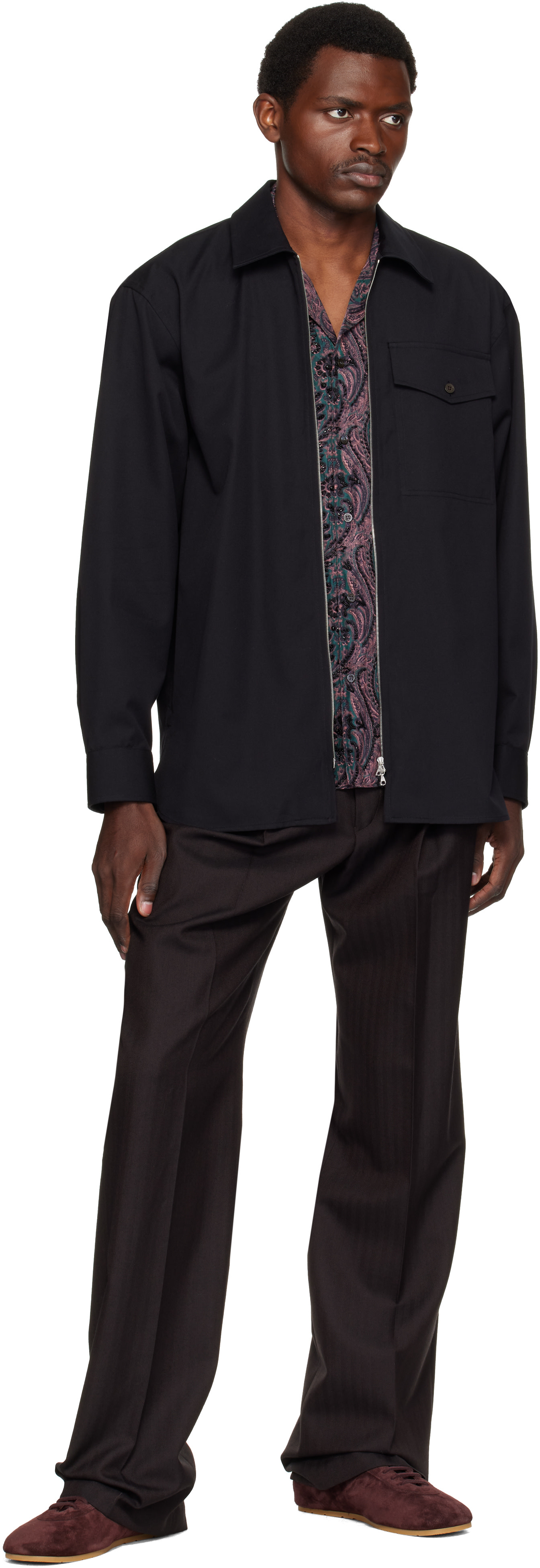Dries Van Noten - Black Zip Shirt