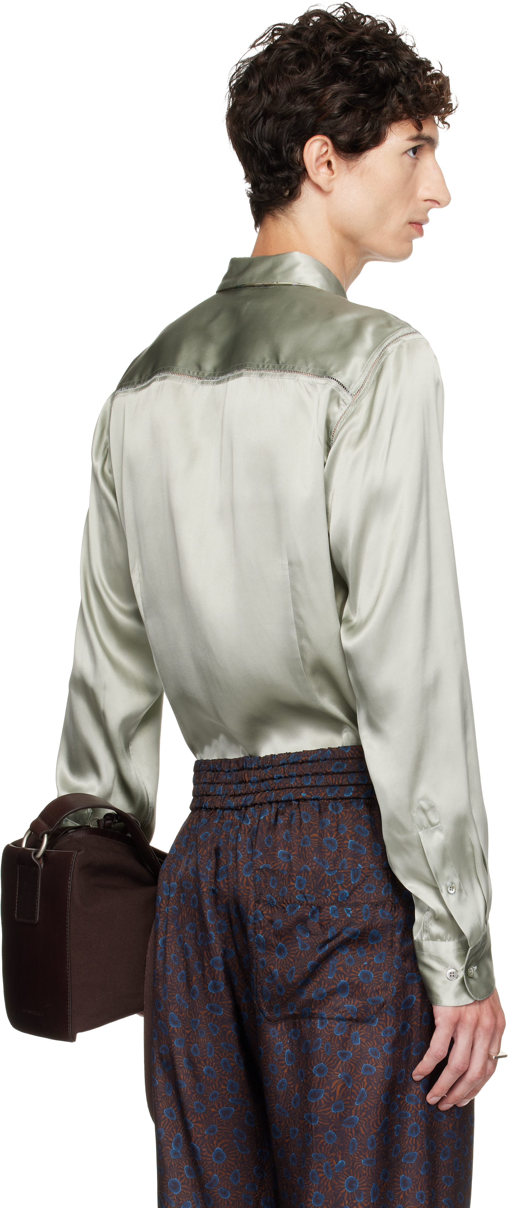 Dries Van Noten - 그레이 실크 셔츠