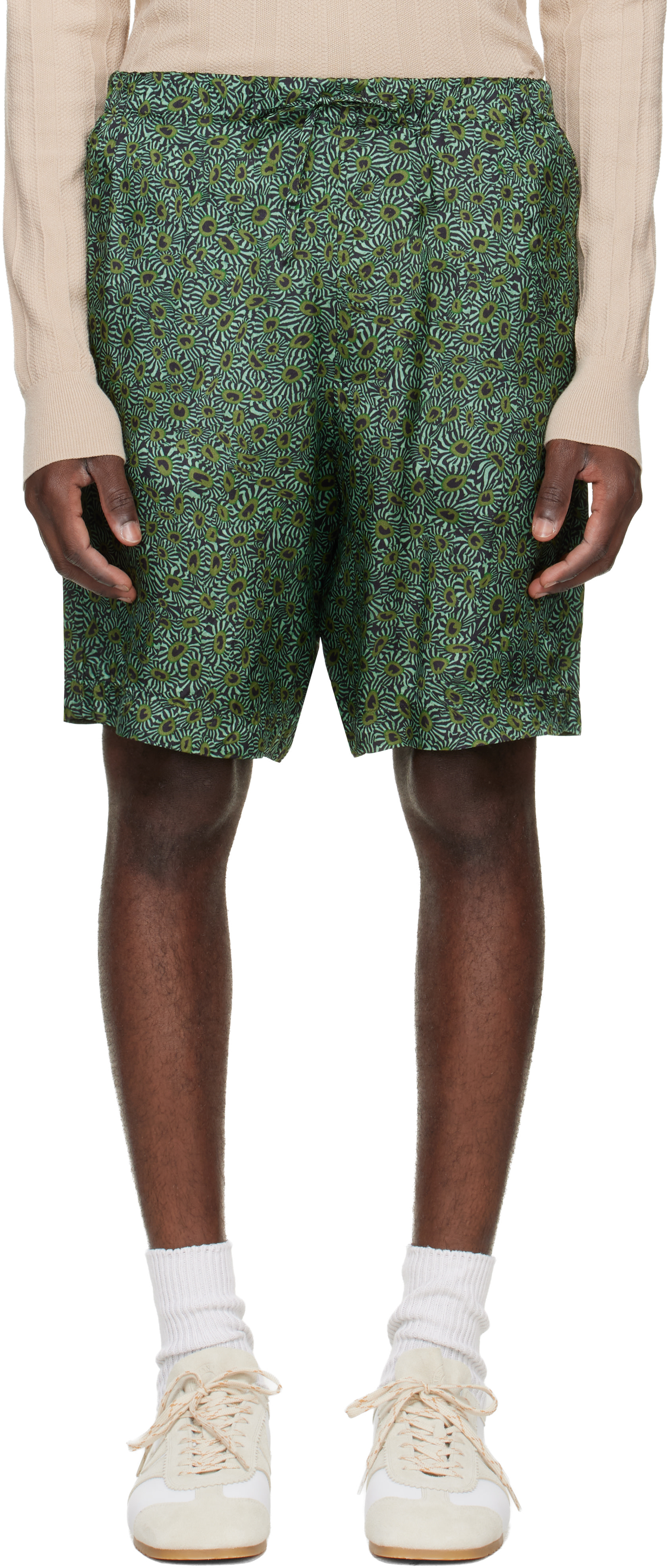 Dries Van Noten - Short vert en viscose