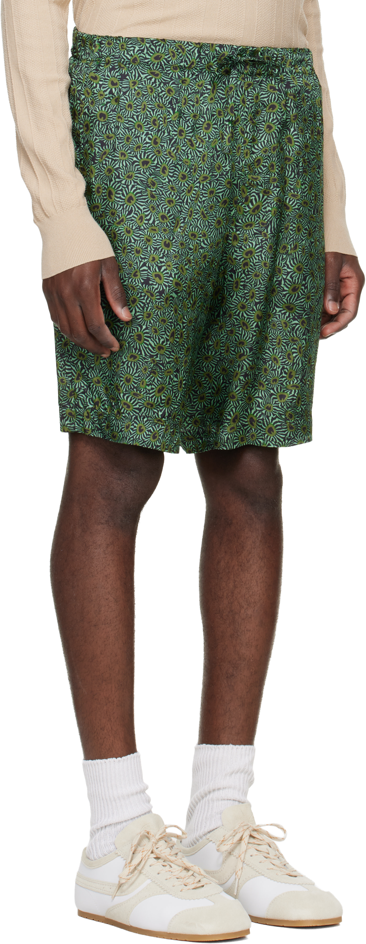 Dries Van Noten - Short vert en viscose